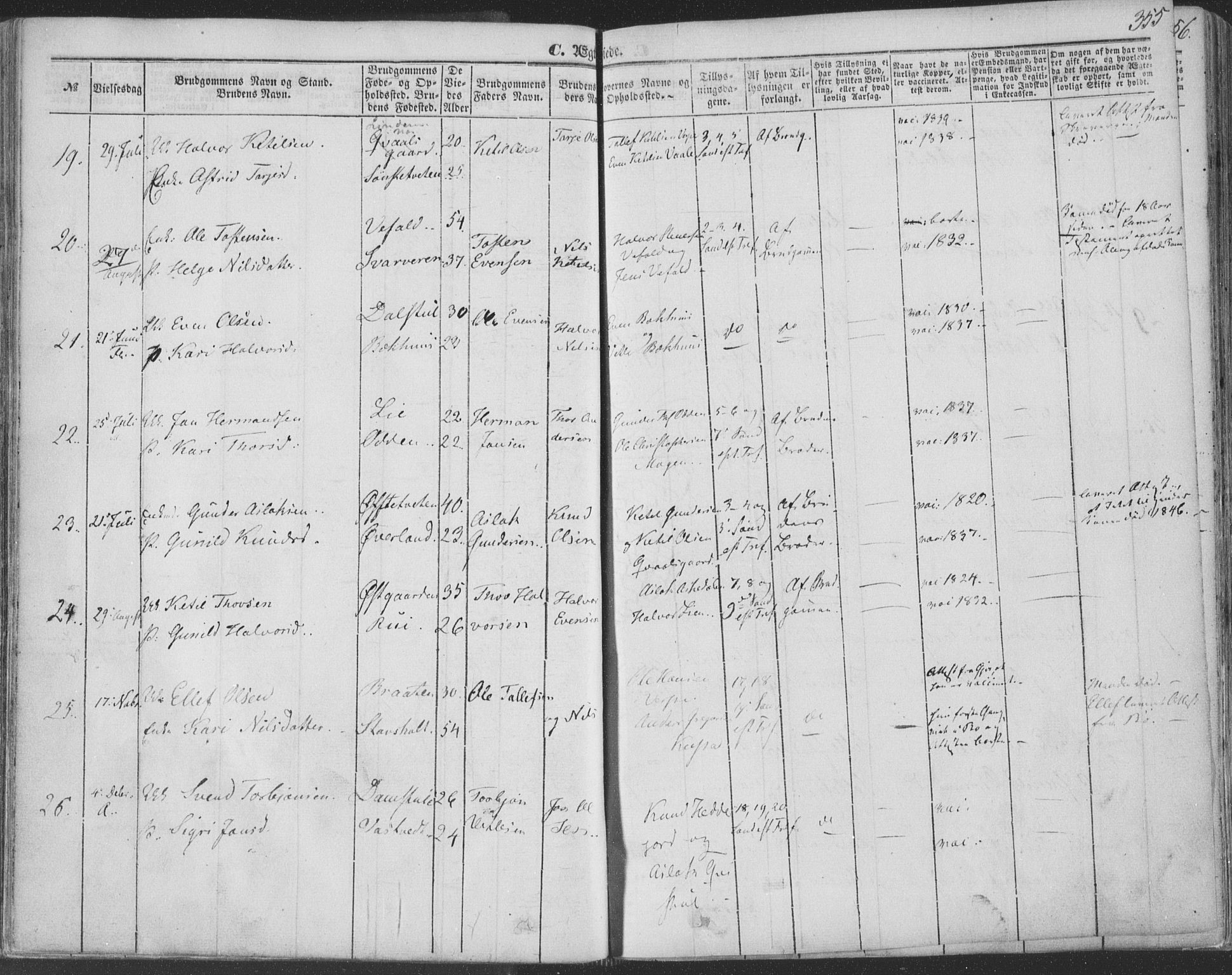 Seljord kirkebøker, AV/SAKO-A-20/F/Fa/L012b: Parish register (official) no. I 12B, 1850-1865, p. 355