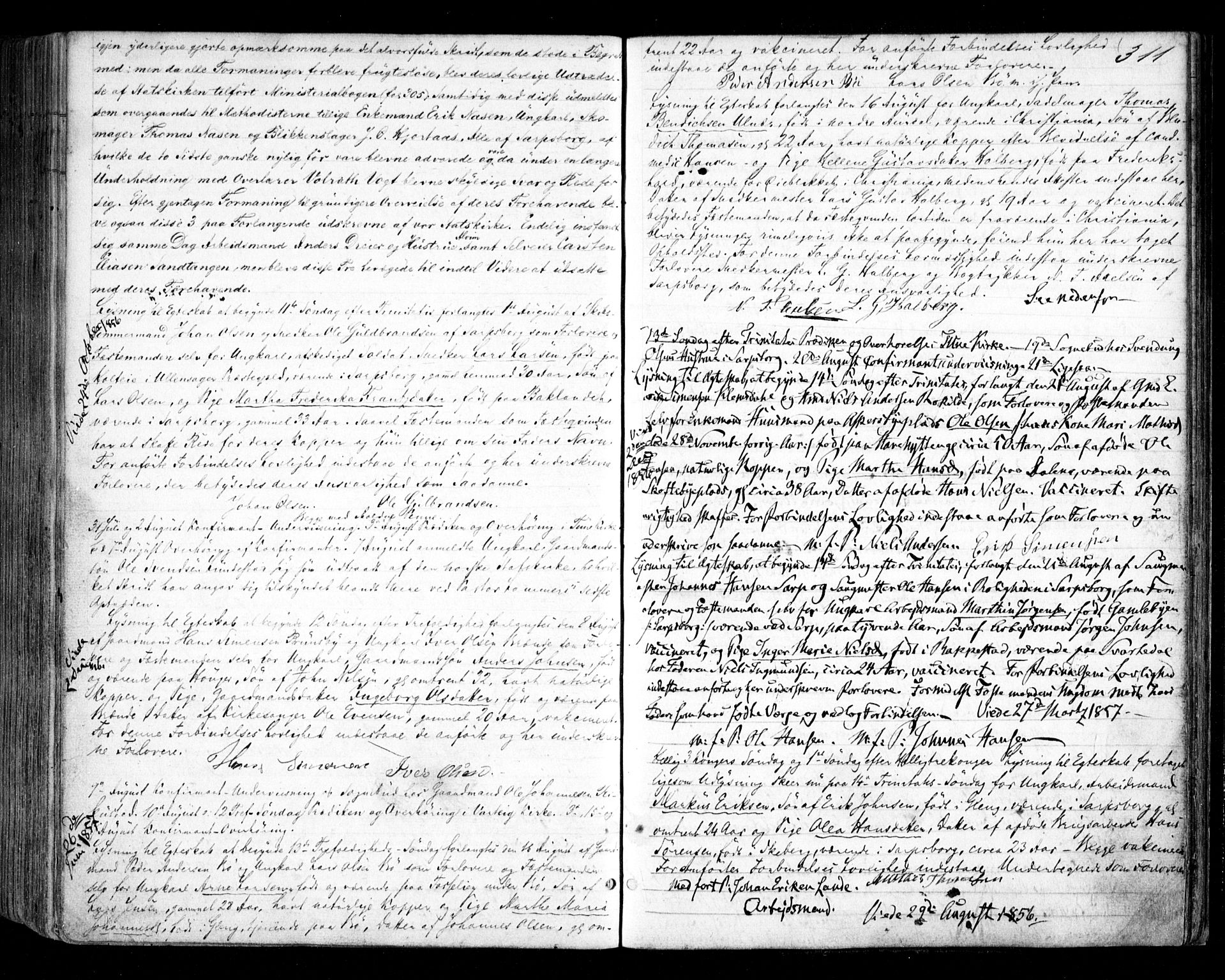 Tune prestekontor Kirkebøker, AV/SAO-A-2007/F/Fa/L0012: Parish register (official) no. 12, 1856-1859, p. 311