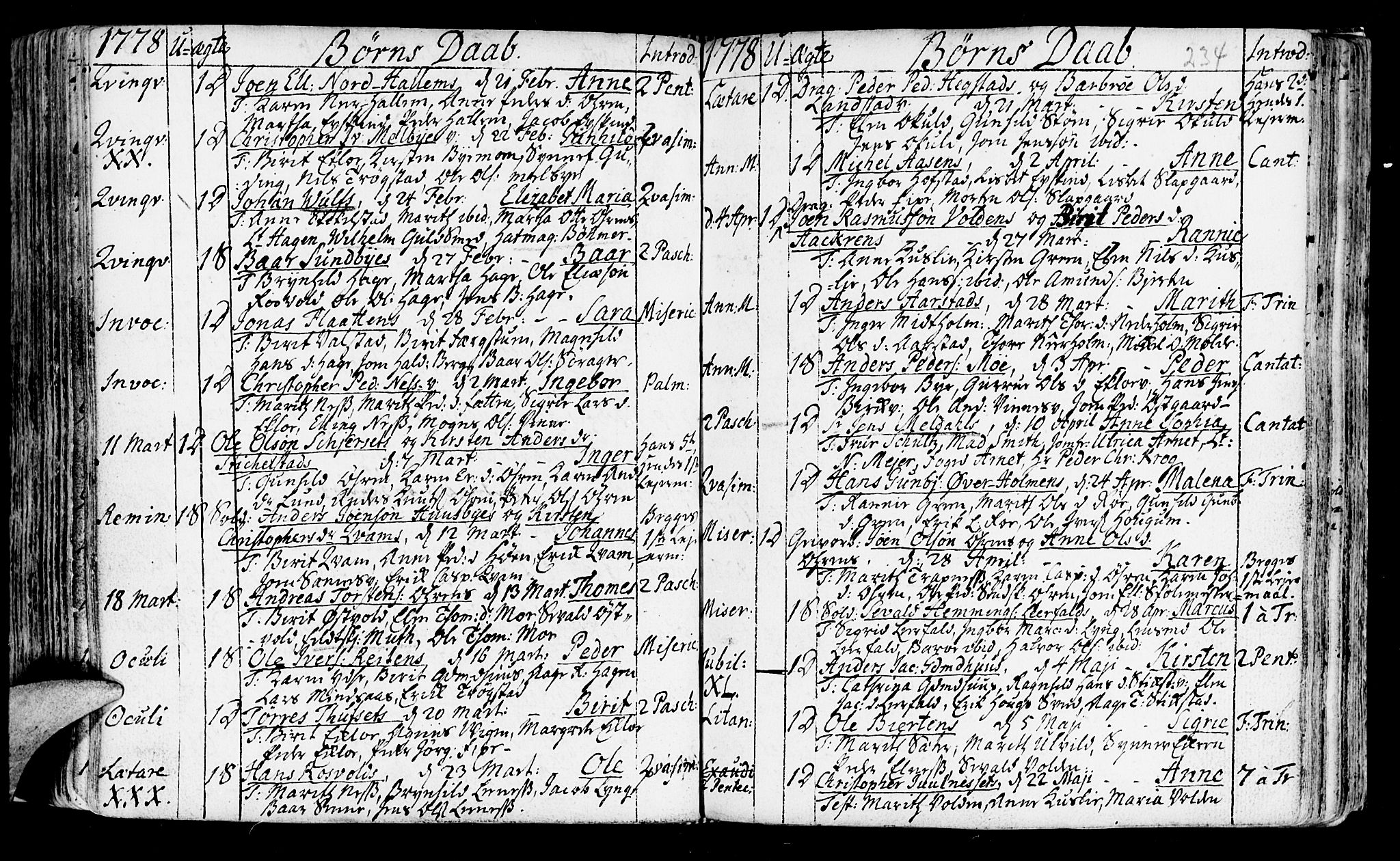 Ministerialprotokoller, klokkerbøker og fødselsregistre - Nord-Trøndelag, SAT/A-1458/723/L0231: Parish register (official) no. 723A02, 1748-1780, p. 234