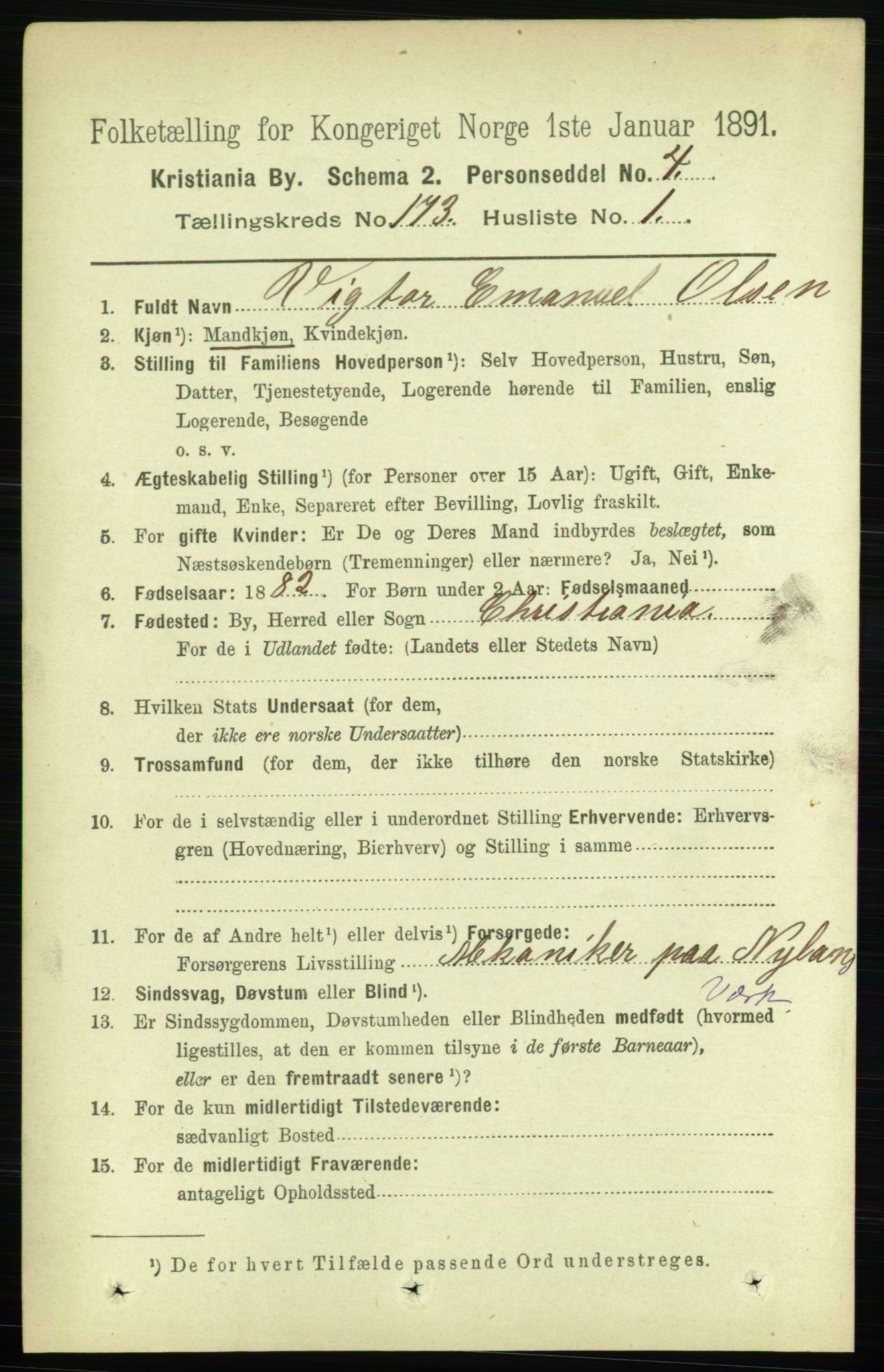 RA, 1891 census for 0301 Kristiania, 1891, p. 102795