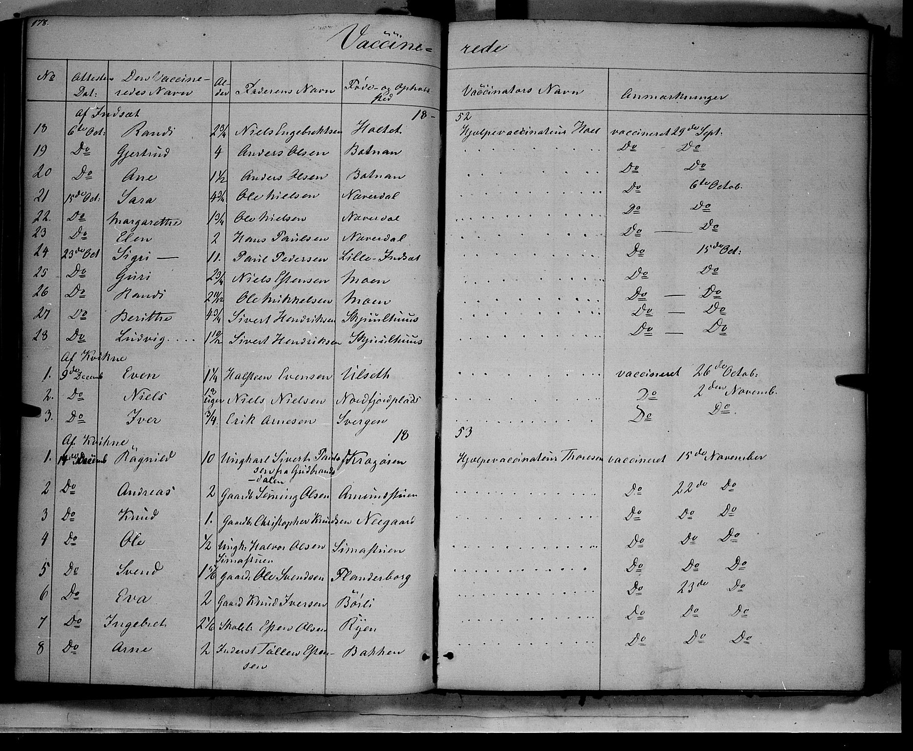 Kvikne prestekontor, SAH/PREST-064/H/Ha/Haa/L0005: Parish register (official) no. 5, 1841-1862, p. 178