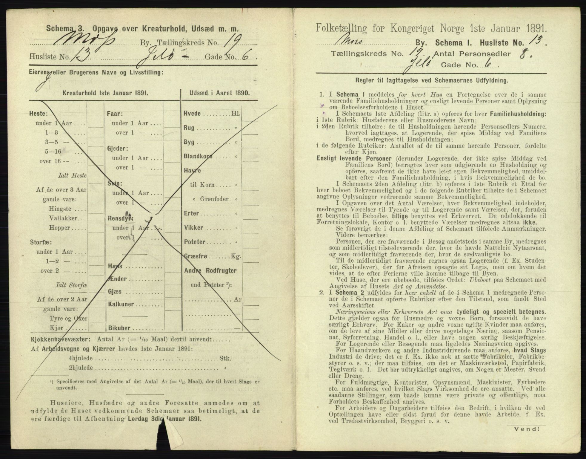 RA, 1891 census for 0104 Moss, 1891, p. 1210