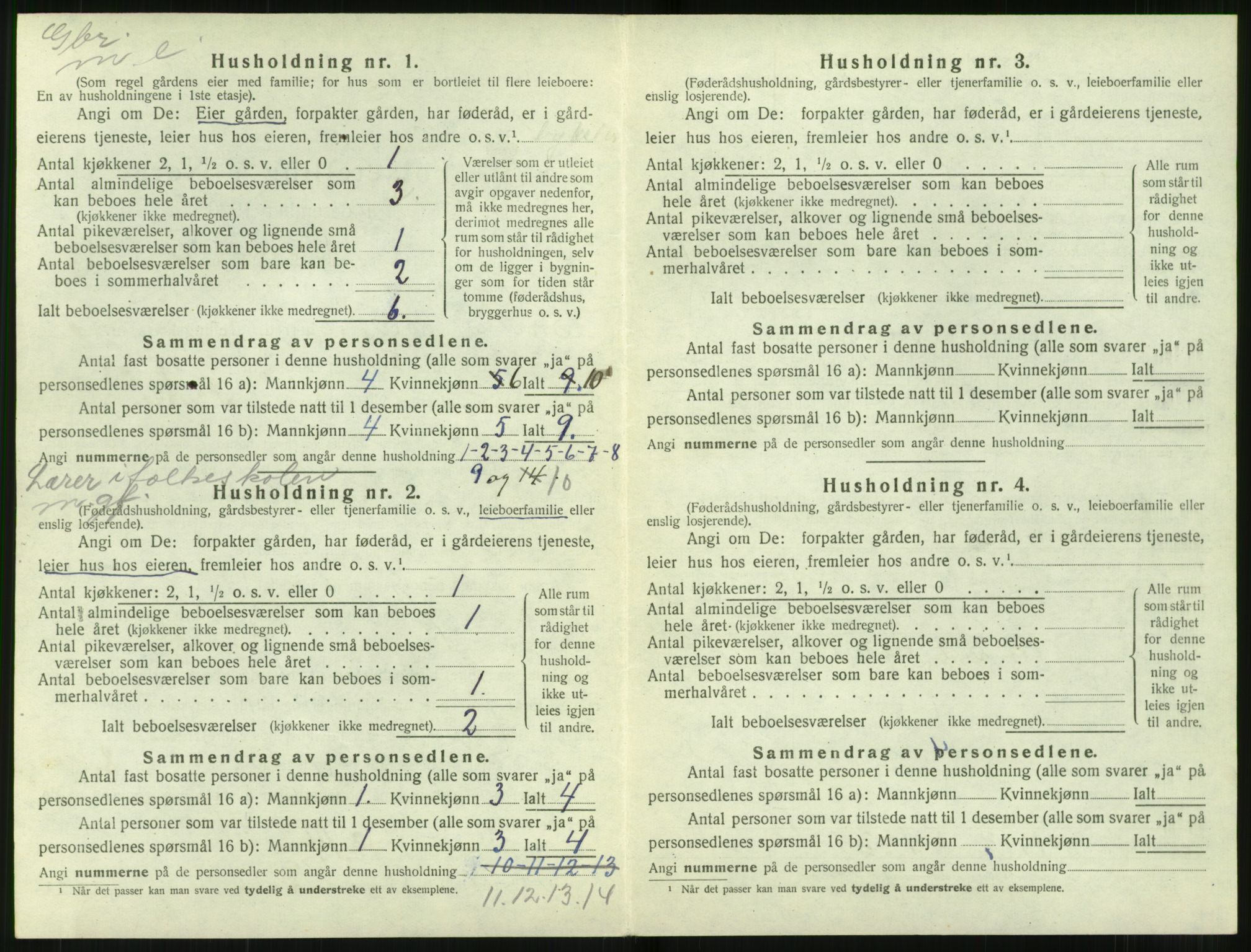 SAT, 1920 census for Stranda, 1920, p. 526