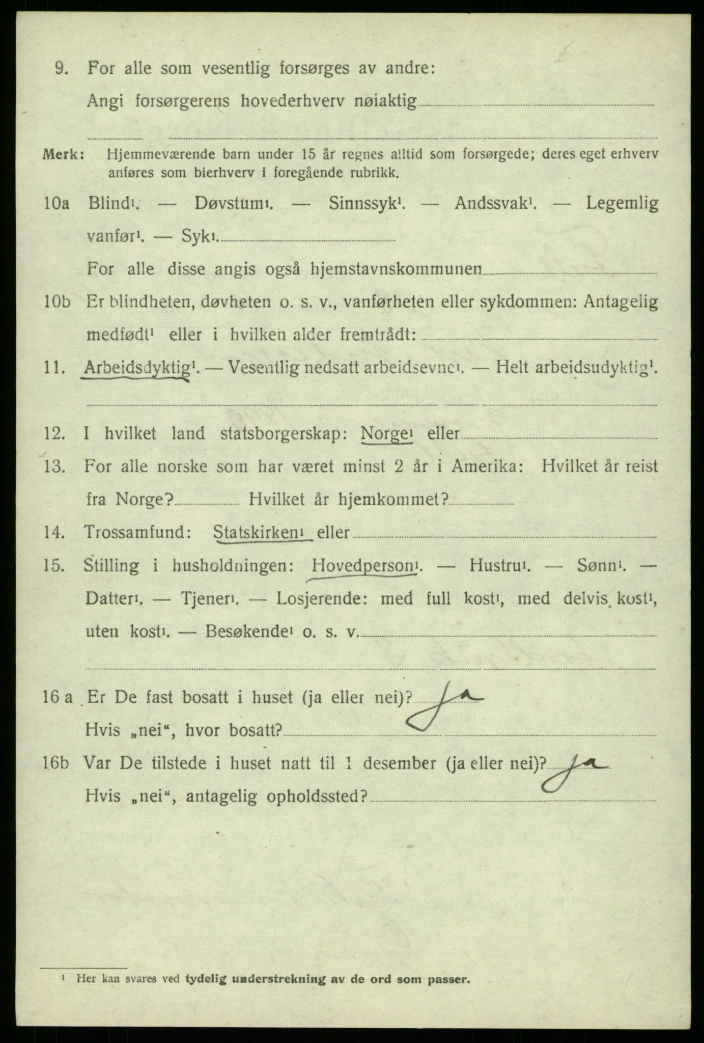 SAB, 1920 census for Fjell, 1920, p. 2689