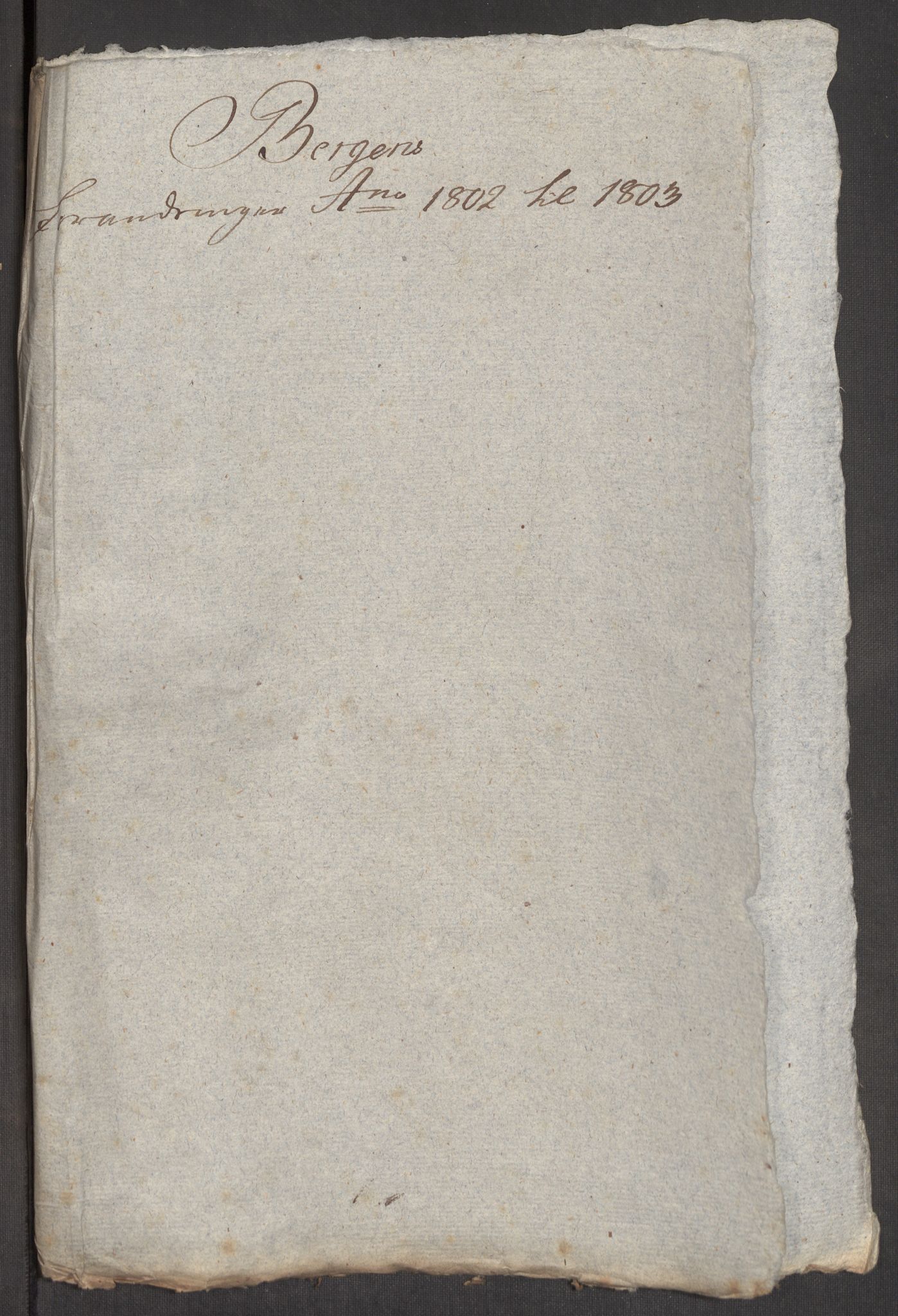 Kommersekollegiet, Brannforsikringskontoret 1767-1814, AV/RA-EA-5458/F/Fa/L0006/0002: Bergen / Dokumenter, 1797-1807