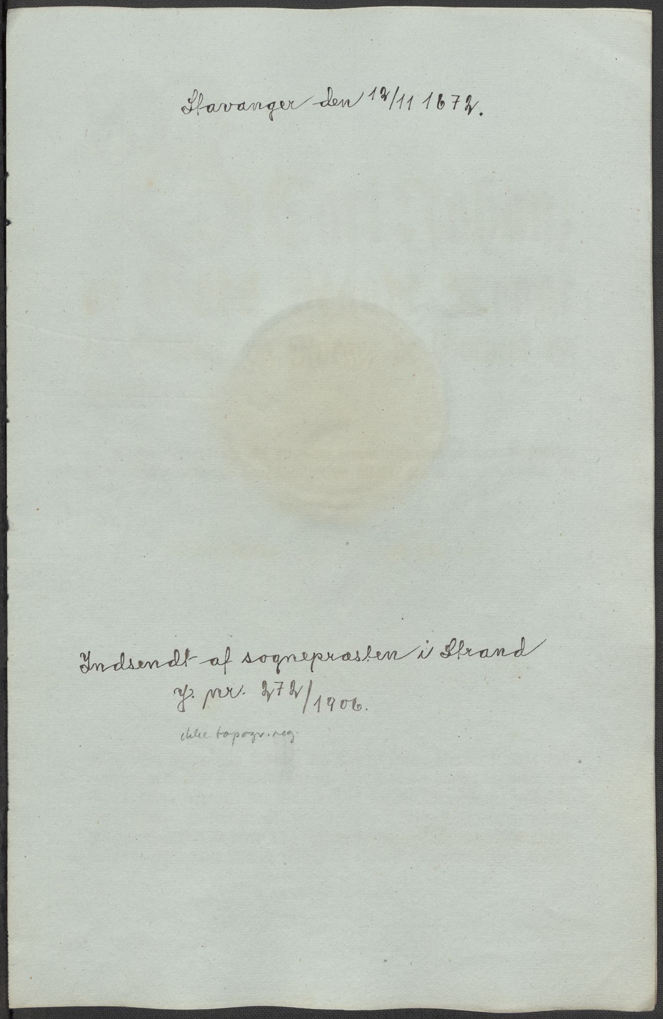 Riksarkivets diplomsamling, AV/RA-EA-5965/F15/L0031: Prestearkiv - Aust-Agder, Vest-Agder og Rogaland, 1575-1768, p. 162