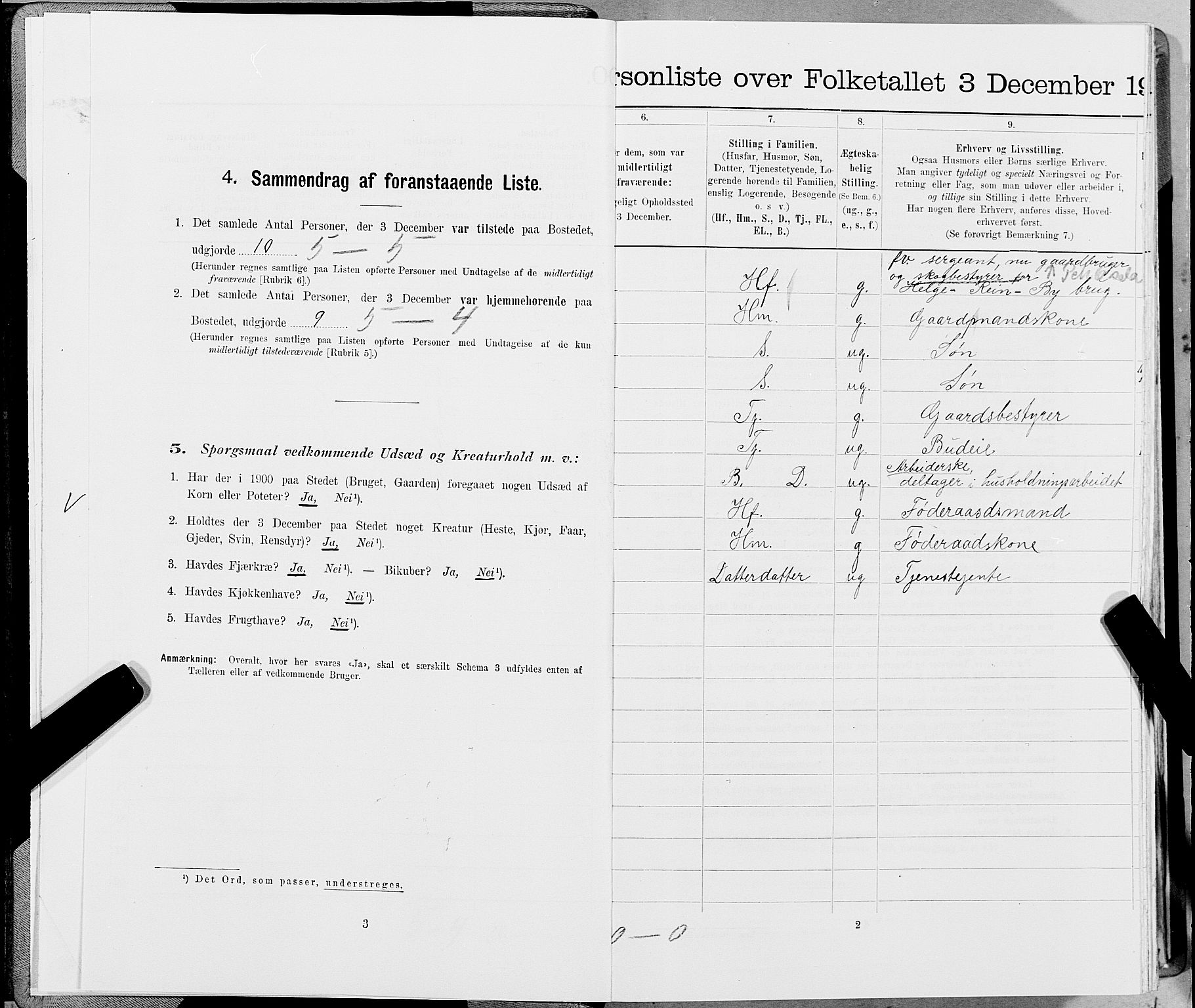 SAT, 1900 census for Stod, 1900, p. 799