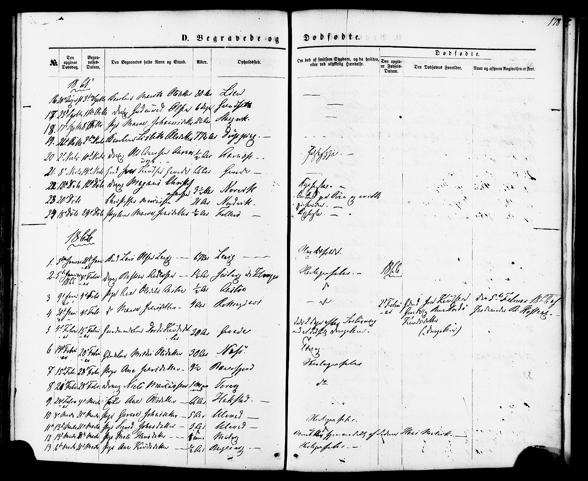 Ministerialprotokoller, klokkerbøker og fødselsregistre - Møre og Romsdal, SAT/A-1454/592/L1027: Parish register (official) no. 592A05, 1865-1878, p. 178