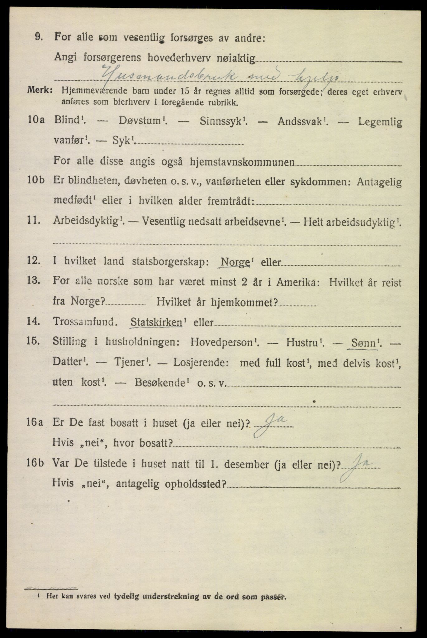 SAH, 1920 census for Nord-Fron, 1920, p. 4033