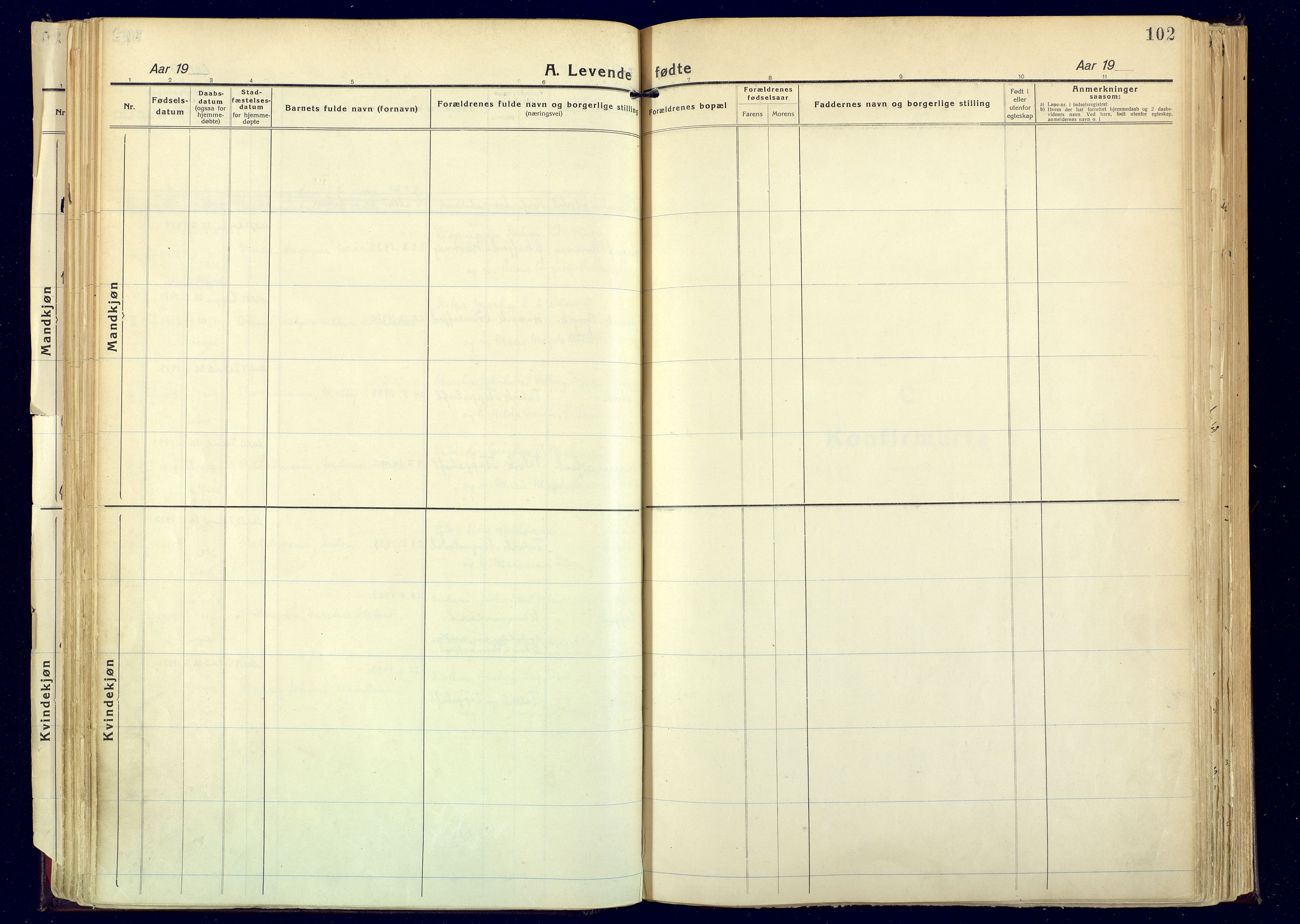 Hammerfest sokneprestkontor, SATØ/S-1347: Parish register (official) no. 17, 1923-1933, p. 102