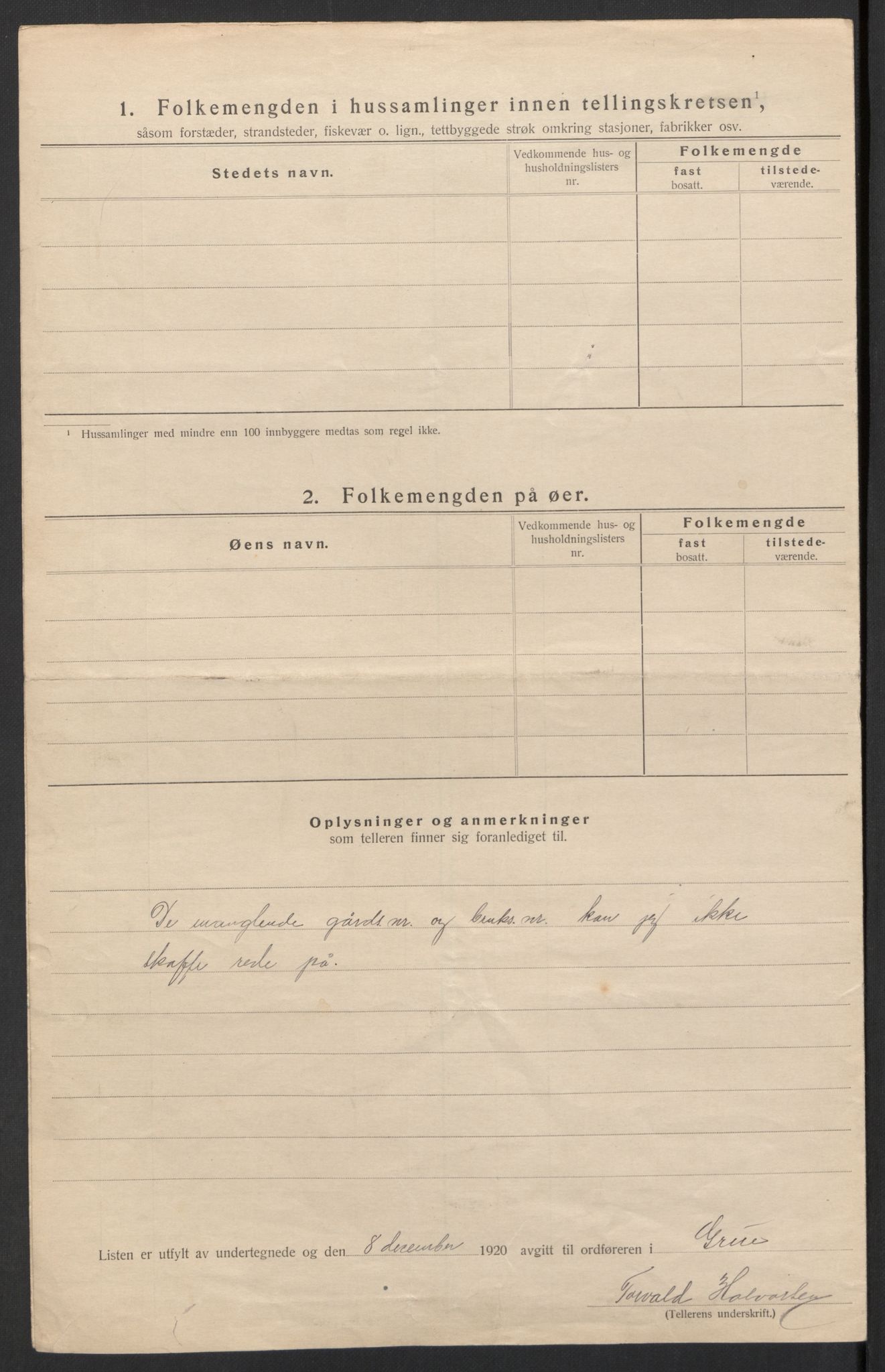 SAH, 1920 census for Grue, 1920, p. 66