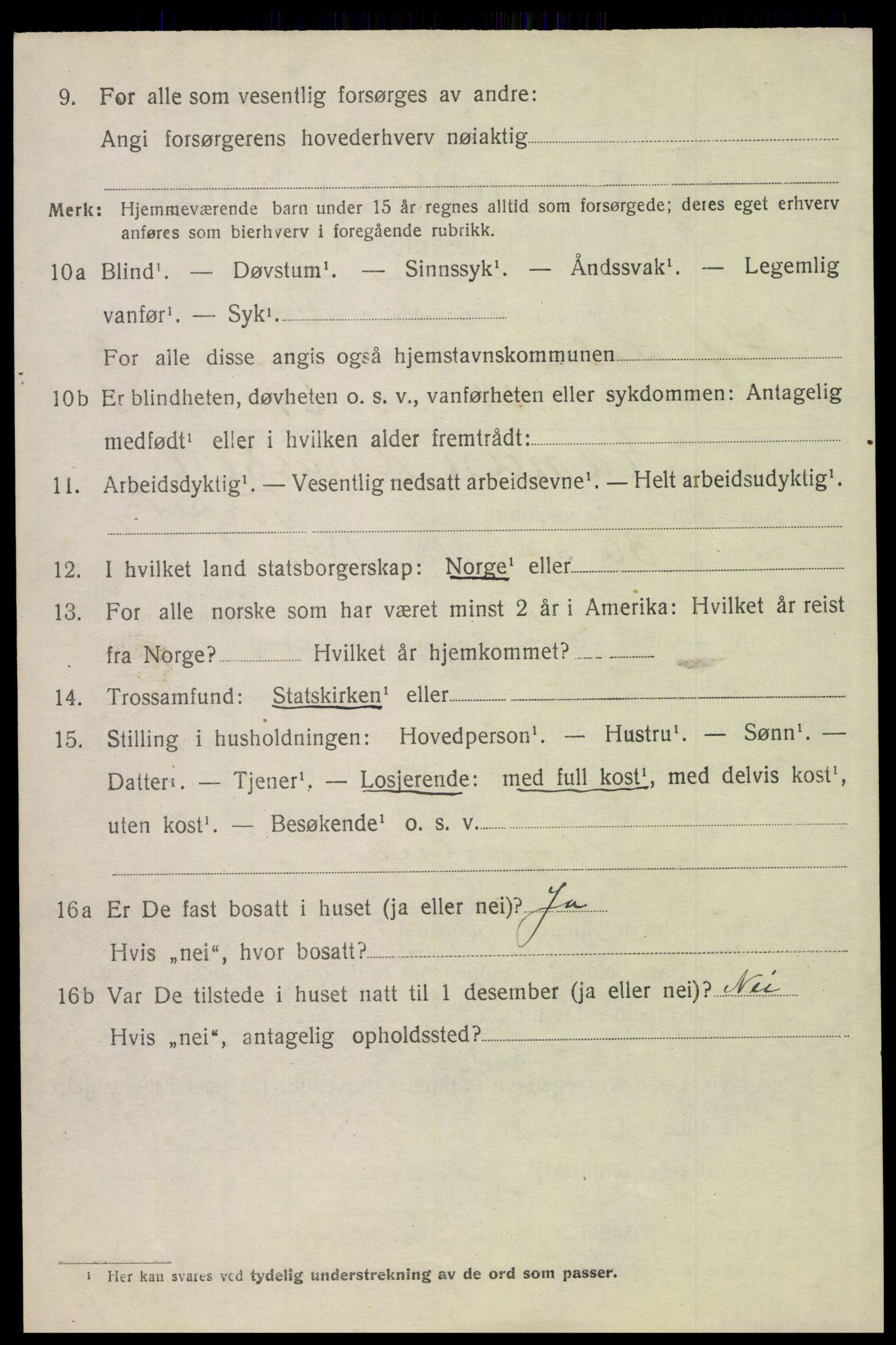 SAH, 1920 census for Hof, 1920, p. 7580