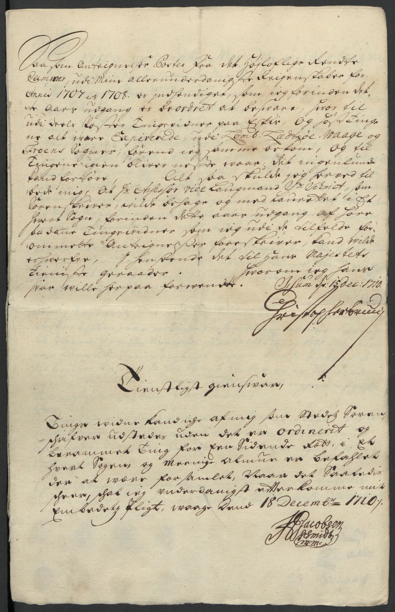 Rentekammeret inntil 1814, Reviderte regnskaper, Fogderegnskap, AV/RA-EA-4092/R17/L1179: Fogderegnskap Gudbrandsdal, 1708-1710, p. 140