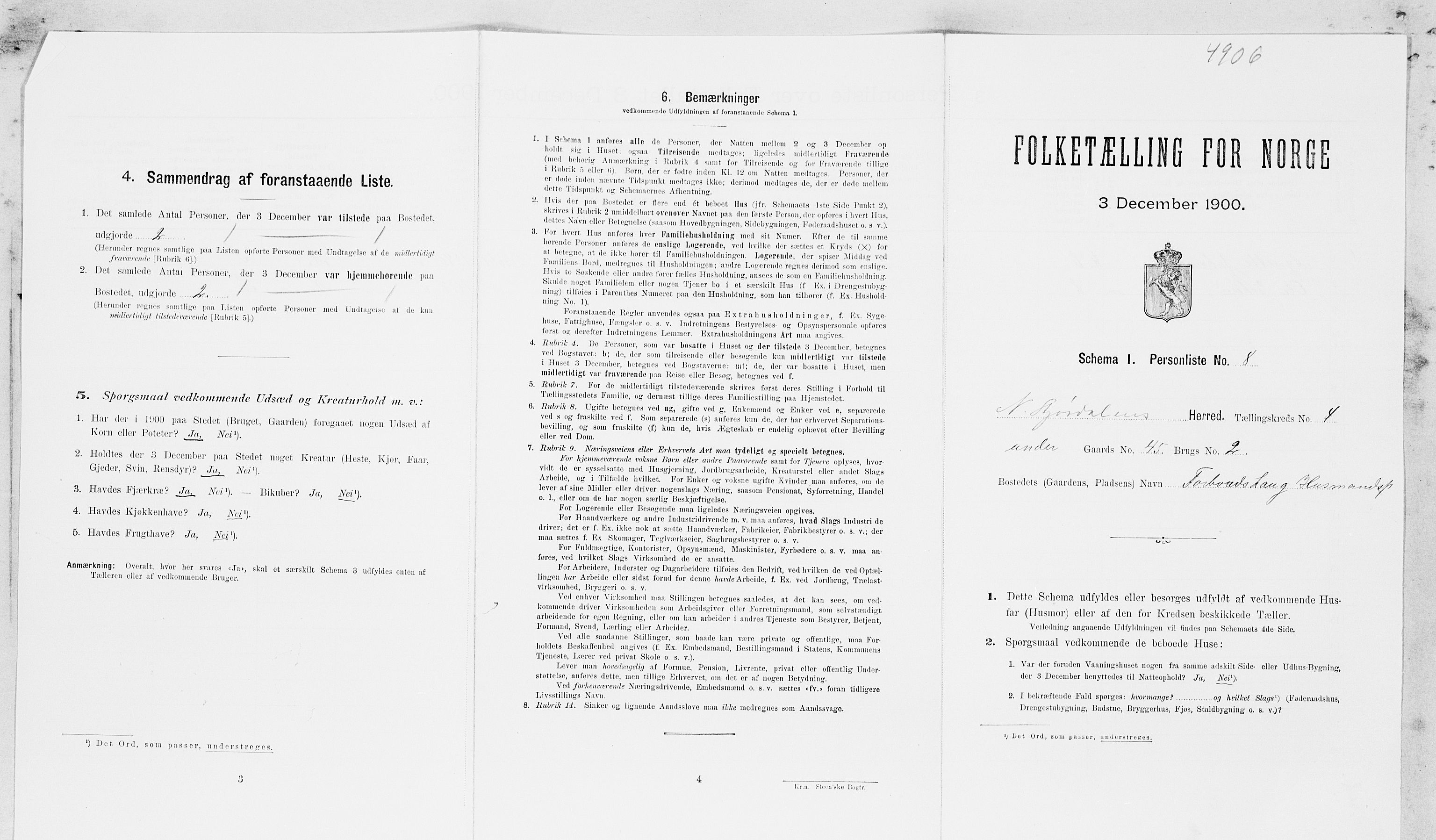 SAT, 1900 census for Nedre Stjørdal, 1900, p. 410