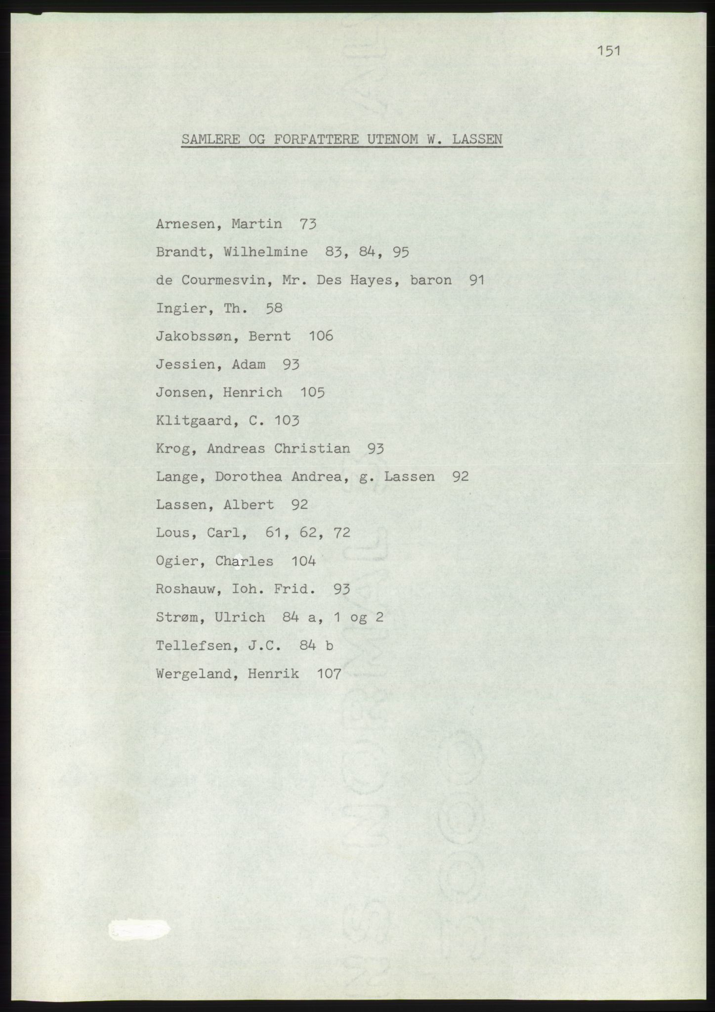 Lassens samlinger, AV/RA-PA-0051, 1500-1907, p. 151