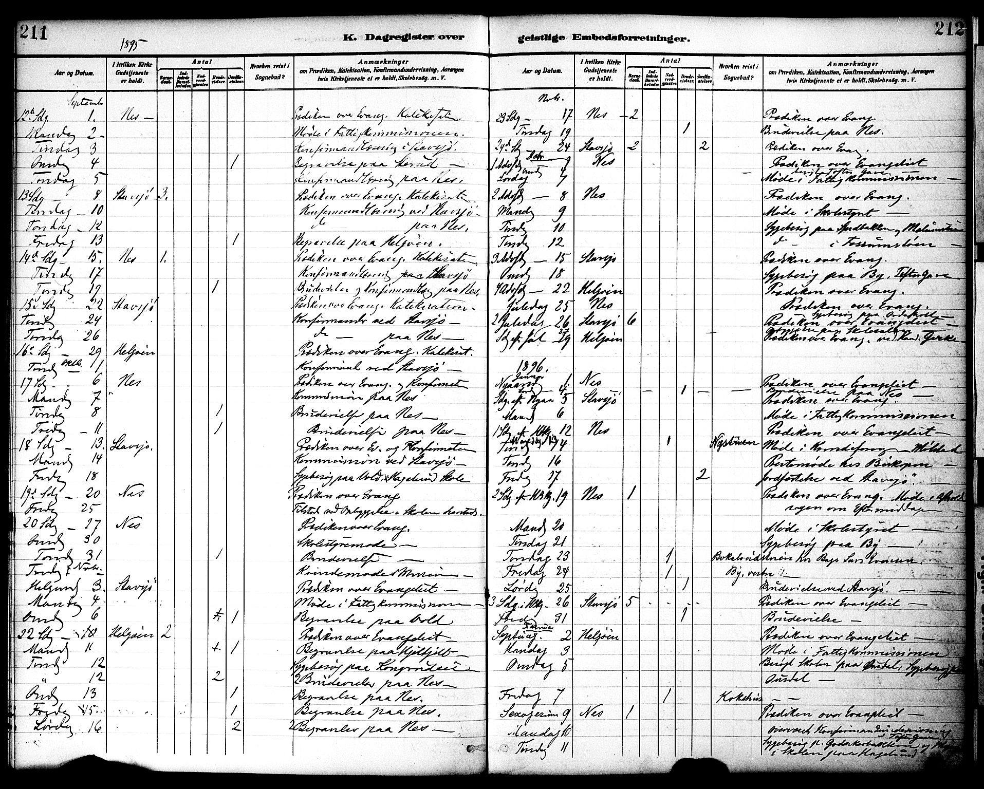 Nes prestekontor, Hedmark, AV/SAH-PREST-020/K/Ka/L0010: Parish register (official) no. 10, 1887-1905, p. 211-212