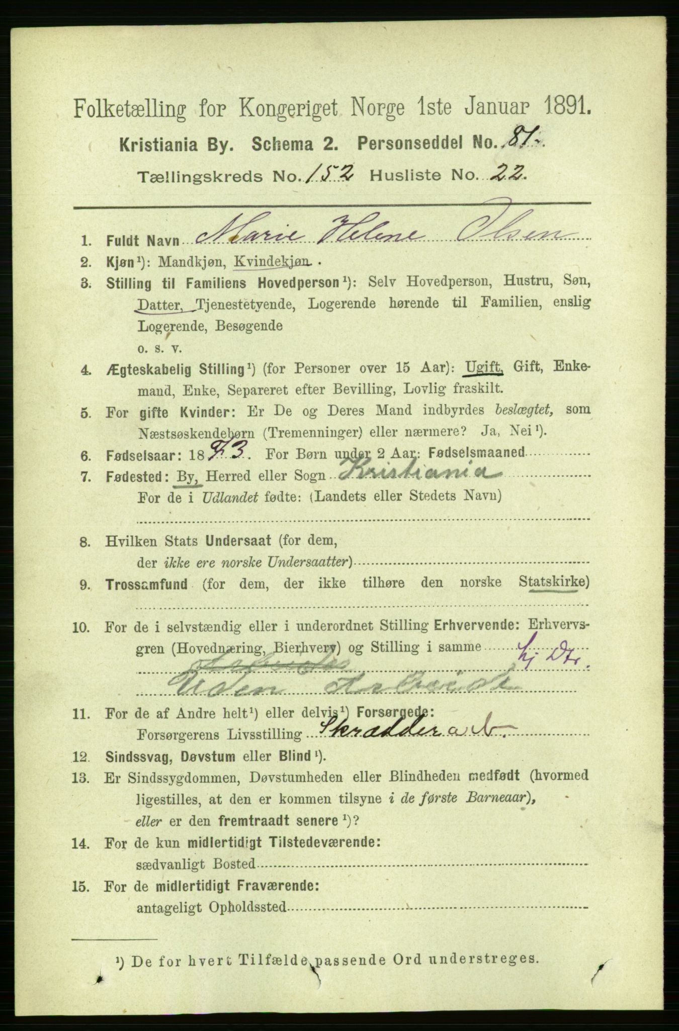 RA, 1891 census for 0301 Kristiania, 1891, p. 85923