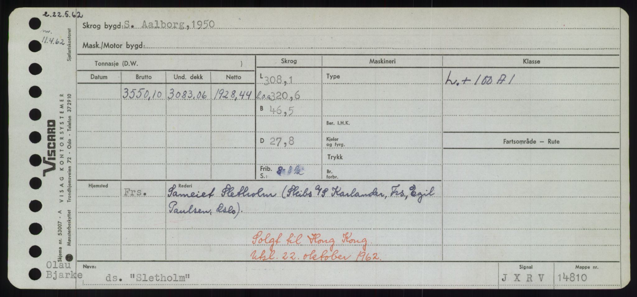 Sjøfartsdirektoratet med forløpere, Skipsmålingen, RA/S-1627/H/Hd/L0034: Fartøy, Sk-Slå, p. 431