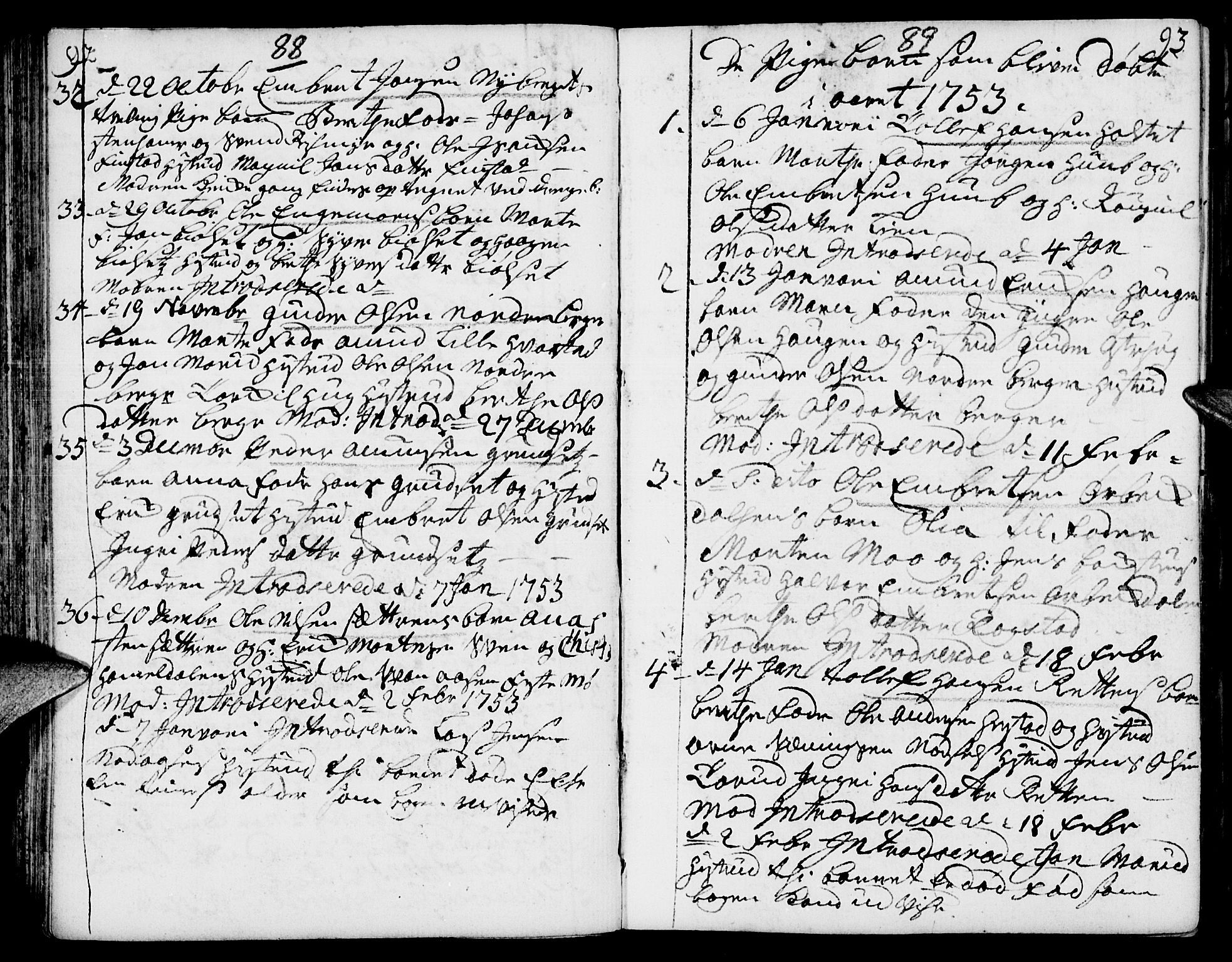 Elverum prestekontor, AV/SAH-PREST-044/H/Ha/Haa/L0002: Parish register (official) no. 2, 1751-1756, p. 92-93