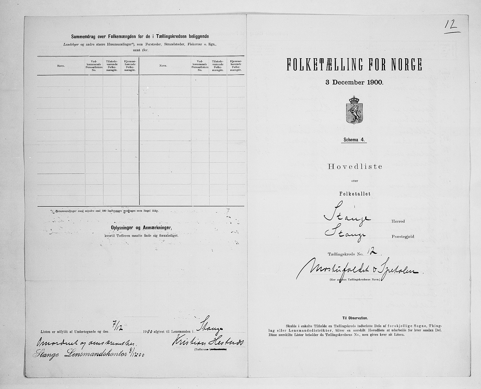 SAH, 1900 census for Stange, 1900, p. 59