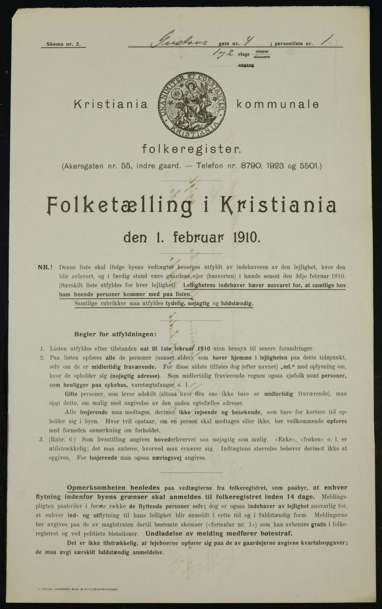 OBA, Municipal Census 1910 for Kristiania, 1910, p. 31135