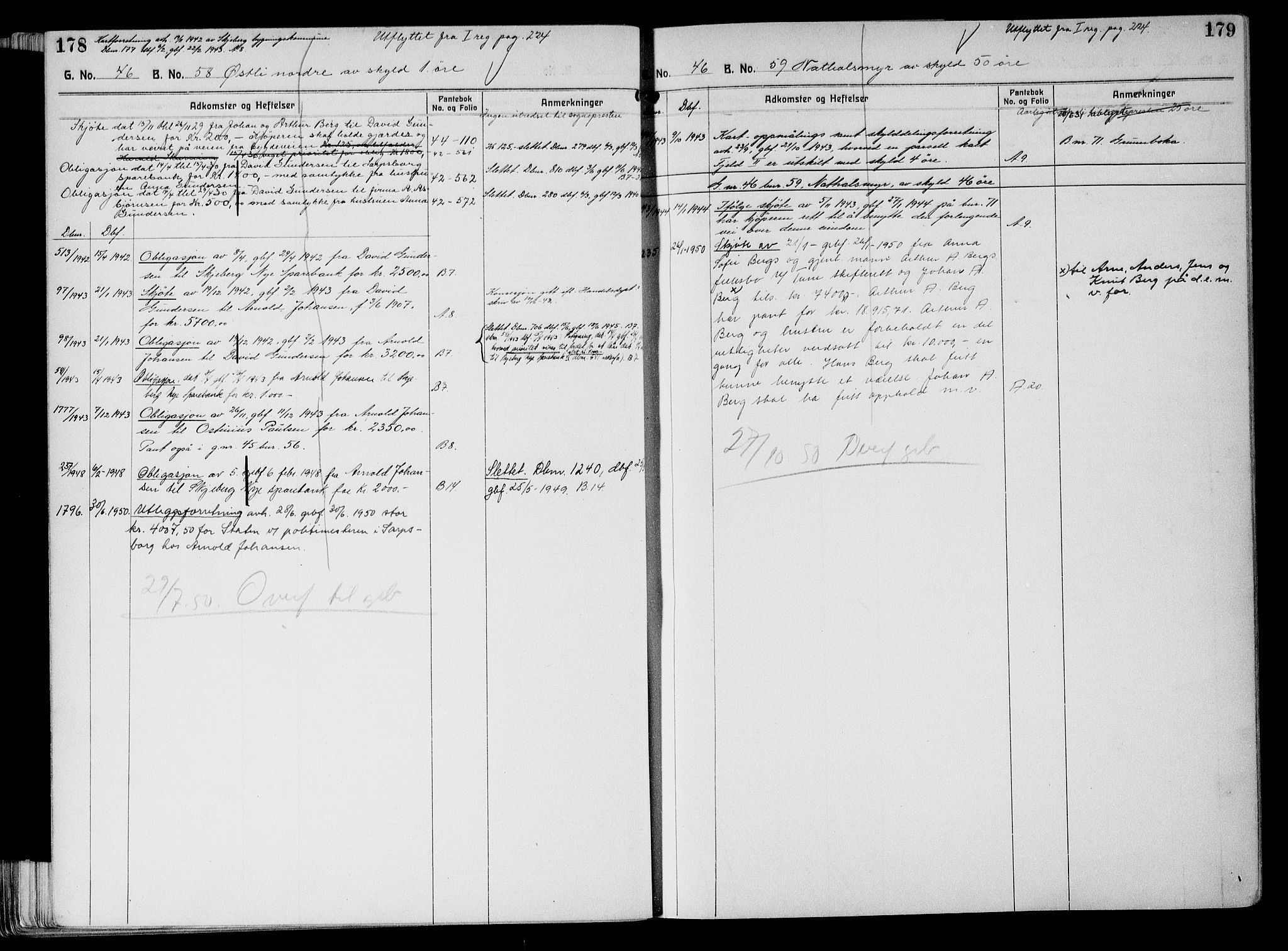 Tune sorenskriveri, SAO/A-10470/G/Ga/Gab/Gabf/L0003: Mortgage register no. VI 3, 1926-1953, p. 178-179