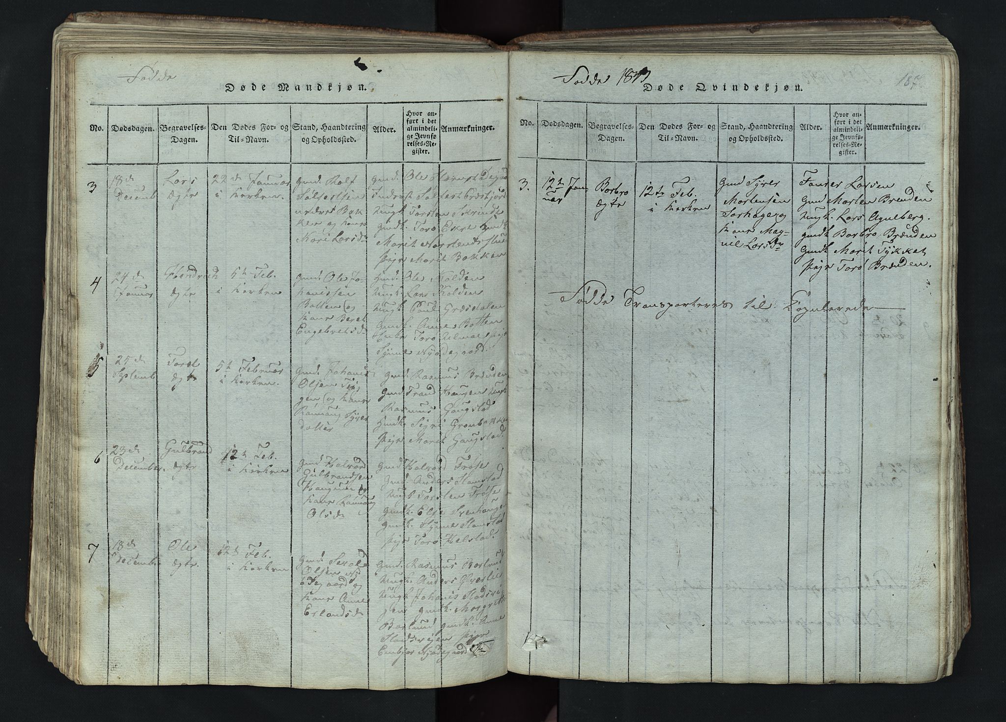 Lom prestekontor, SAH/PREST-070/L/L0002: Parish register (copy) no. 2, 1815-1844, p. 187