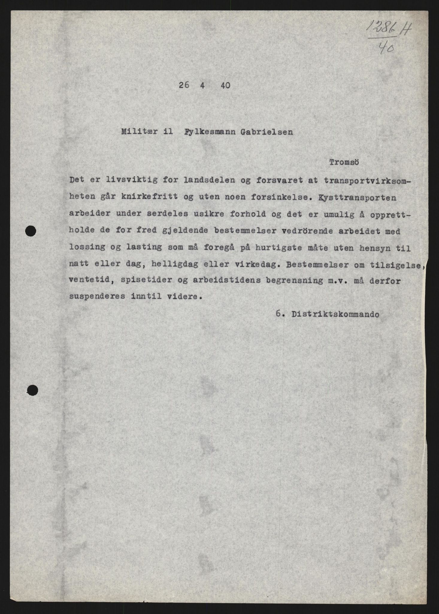 Forsvaret, Forsvarets krigshistoriske avdeling, AV/RA-RAFA-2017/Y/Yb/L0122: II-C-11-600  -  6. Divisjon med avdelinger, 1940, p. 319