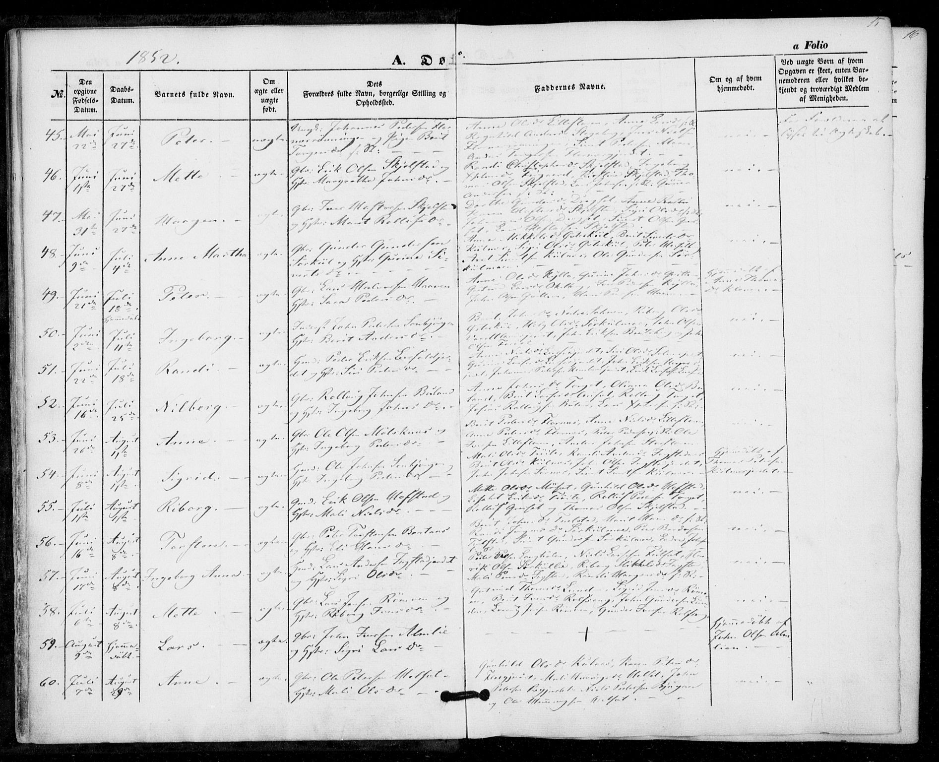 Ministerialprotokoller, klokkerbøker og fødselsregistre - Nord-Trøndelag, AV/SAT-A-1458/703/L0028: Parish register (official) no. 703A01, 1850-1862, p. 15