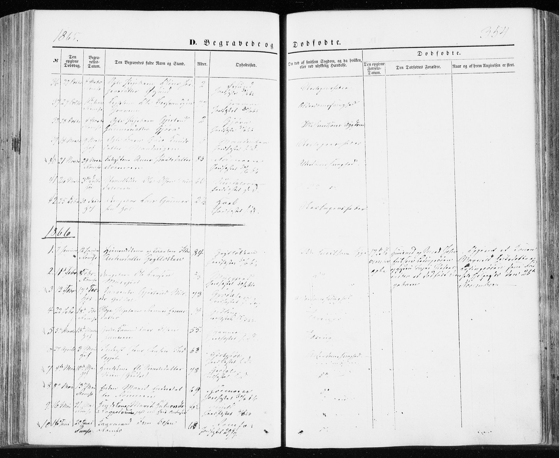 Ministerialprotokoller, klokkerbøker og fødselsregistre - Møre og Romsdal, SAT/A-1454/590/L1013: Parish register (official) no. 590A05, 1847-1877, p. 354