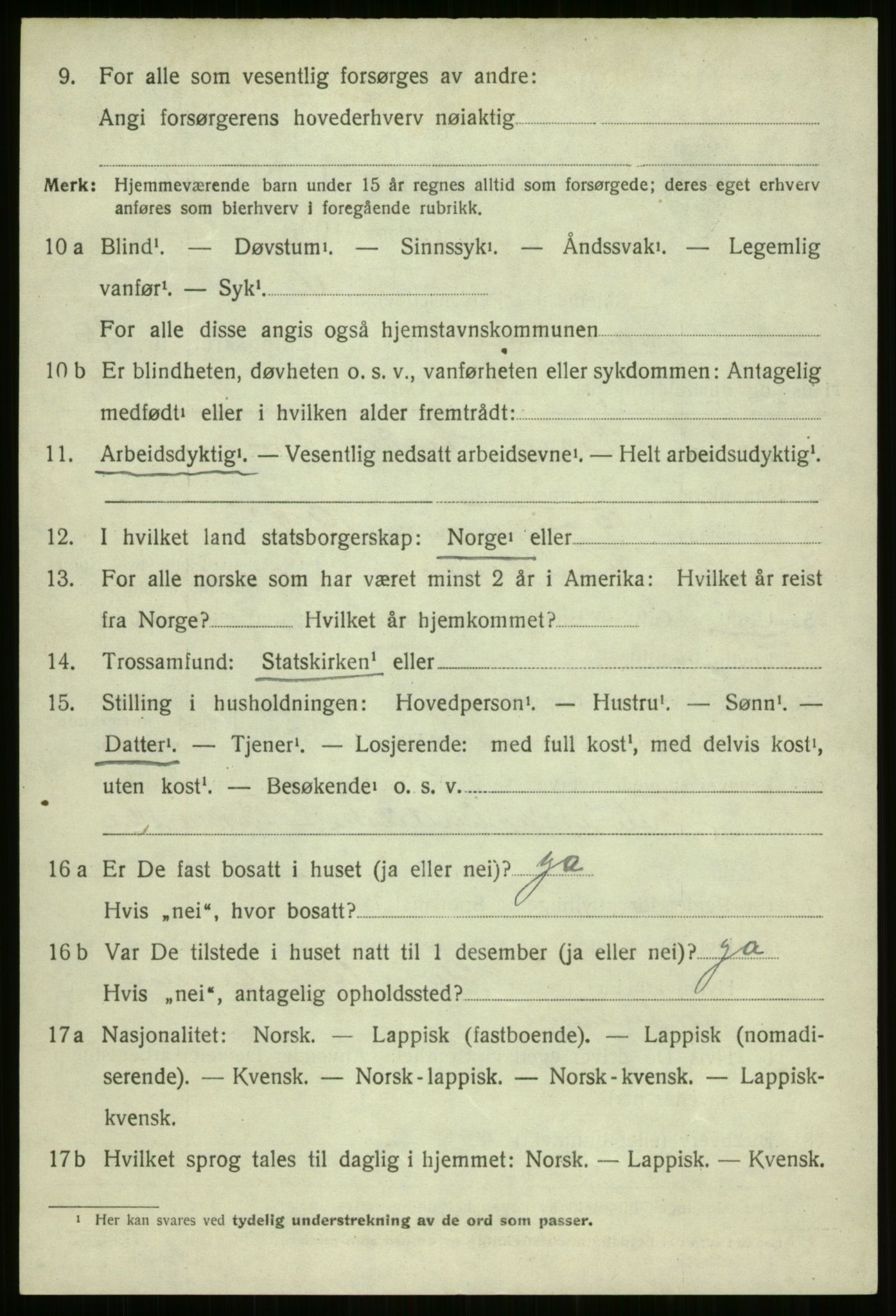 SATØ, 1920 census for Trondenes, 1920, p. 19145