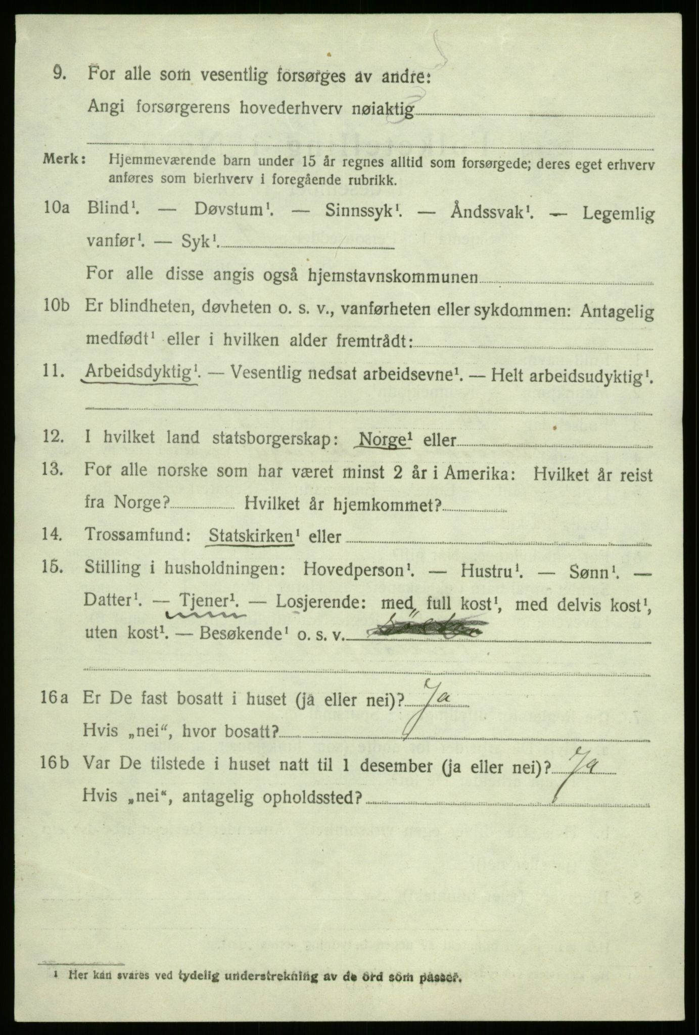 SAB, 1920 census for Sogndal, 1920, p. 5792