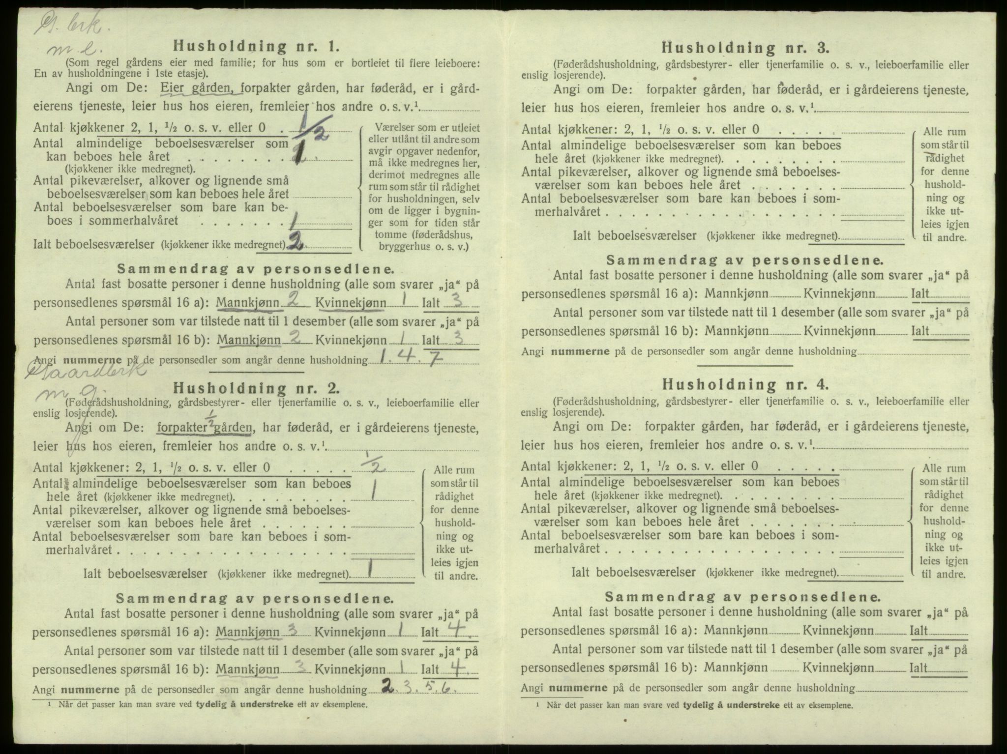 SAB, 1920 census for Selje, 1920, p. 131