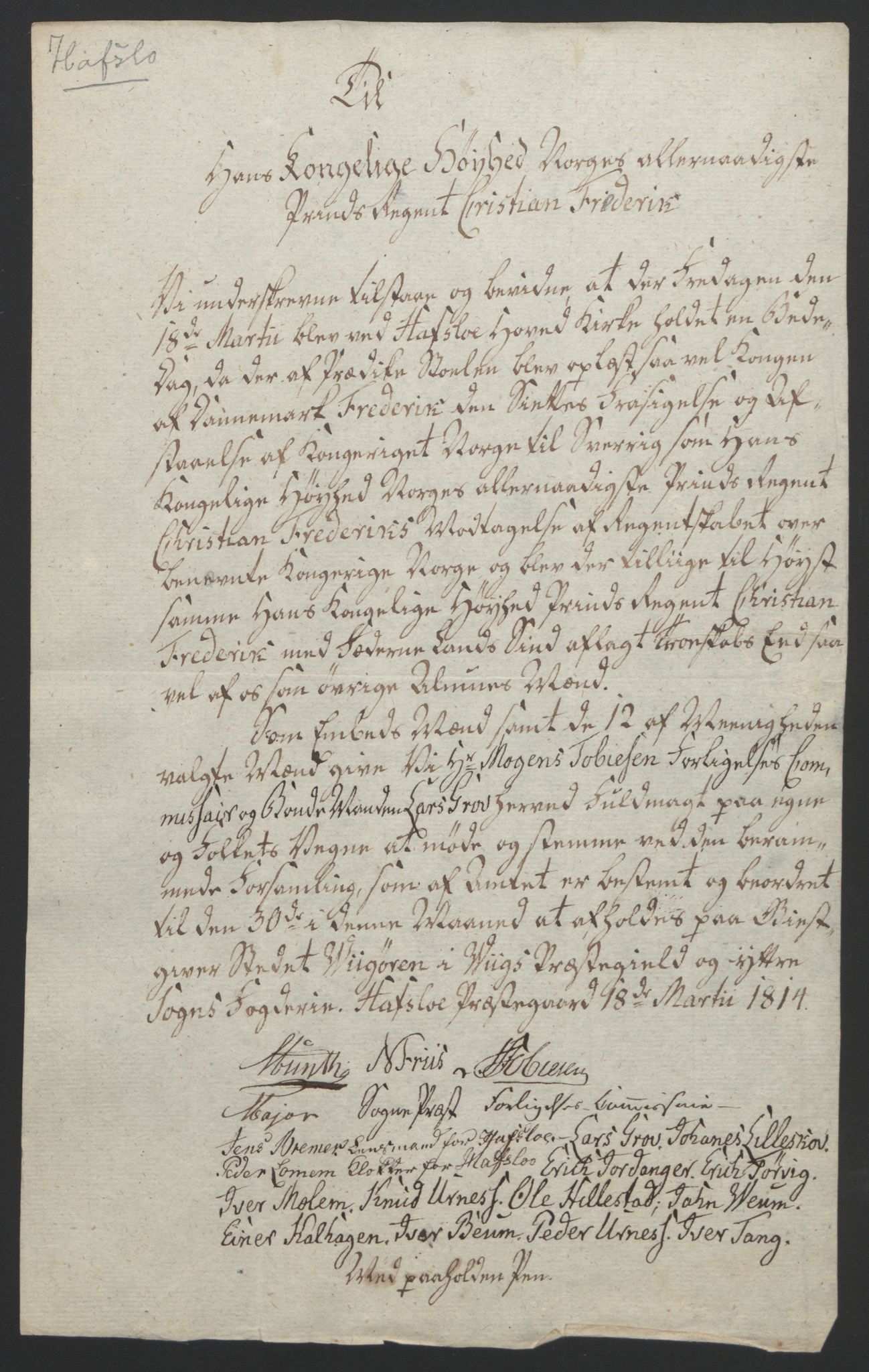 Statsrådssekretariatet, RA/S-1001/D/Db/L0008: Fullmakter for Eidsvollsrepresentantene i 1814. , 1814, p. 324