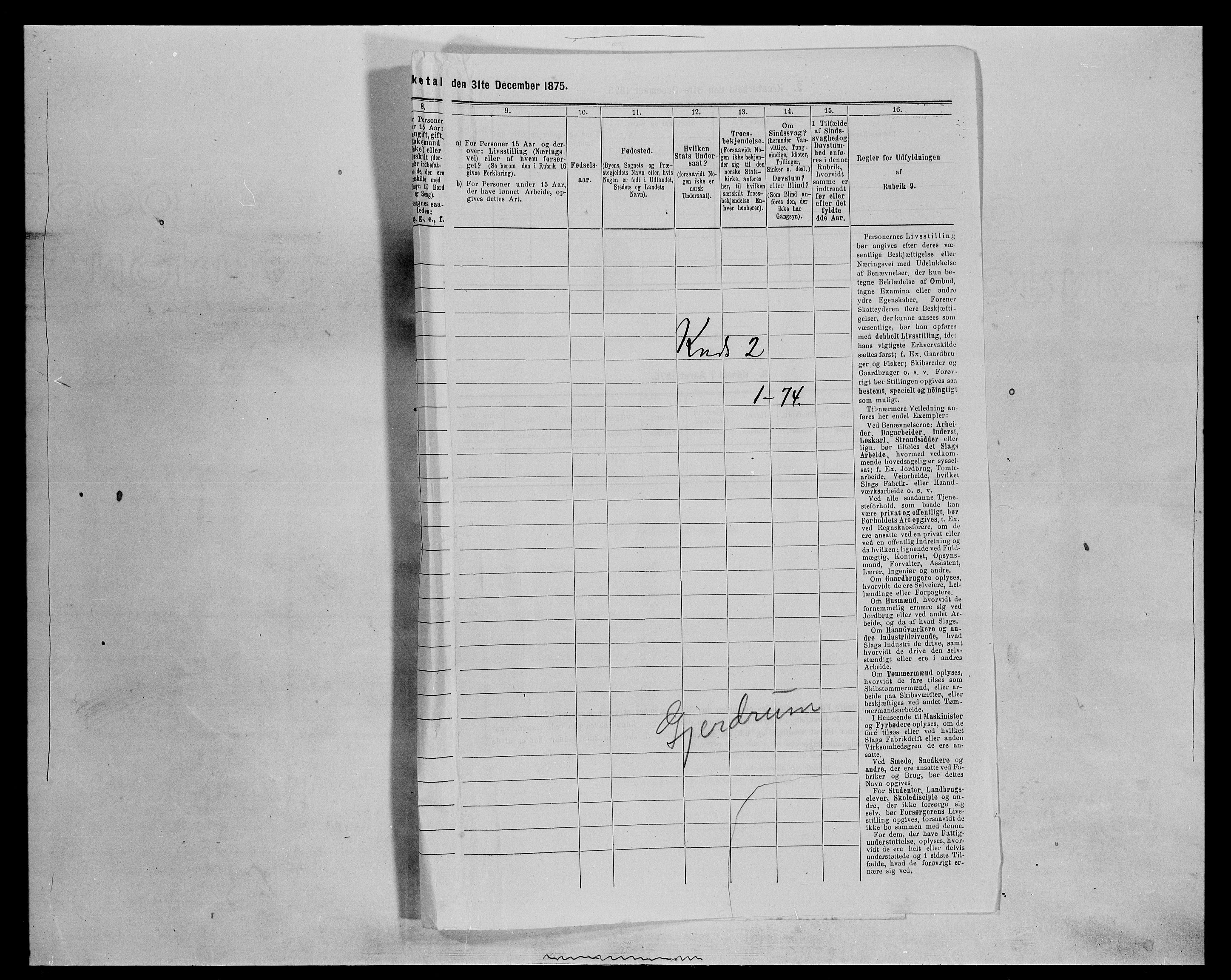 SAH, 1875 census for 0426P Våler parish (Hedmark), 1875, p. 244