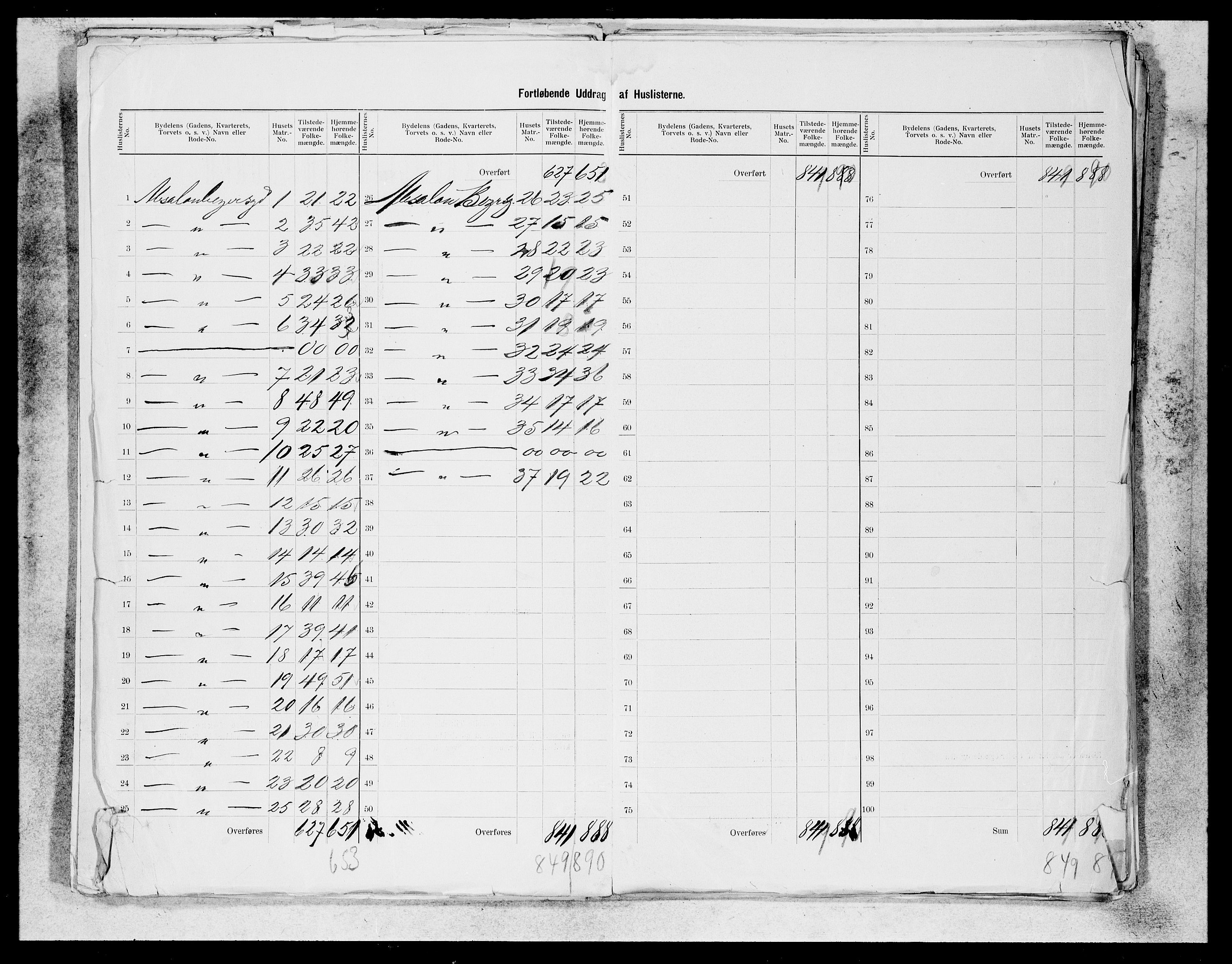 SAB, 1900 census for Bergen, 1900, p. 181