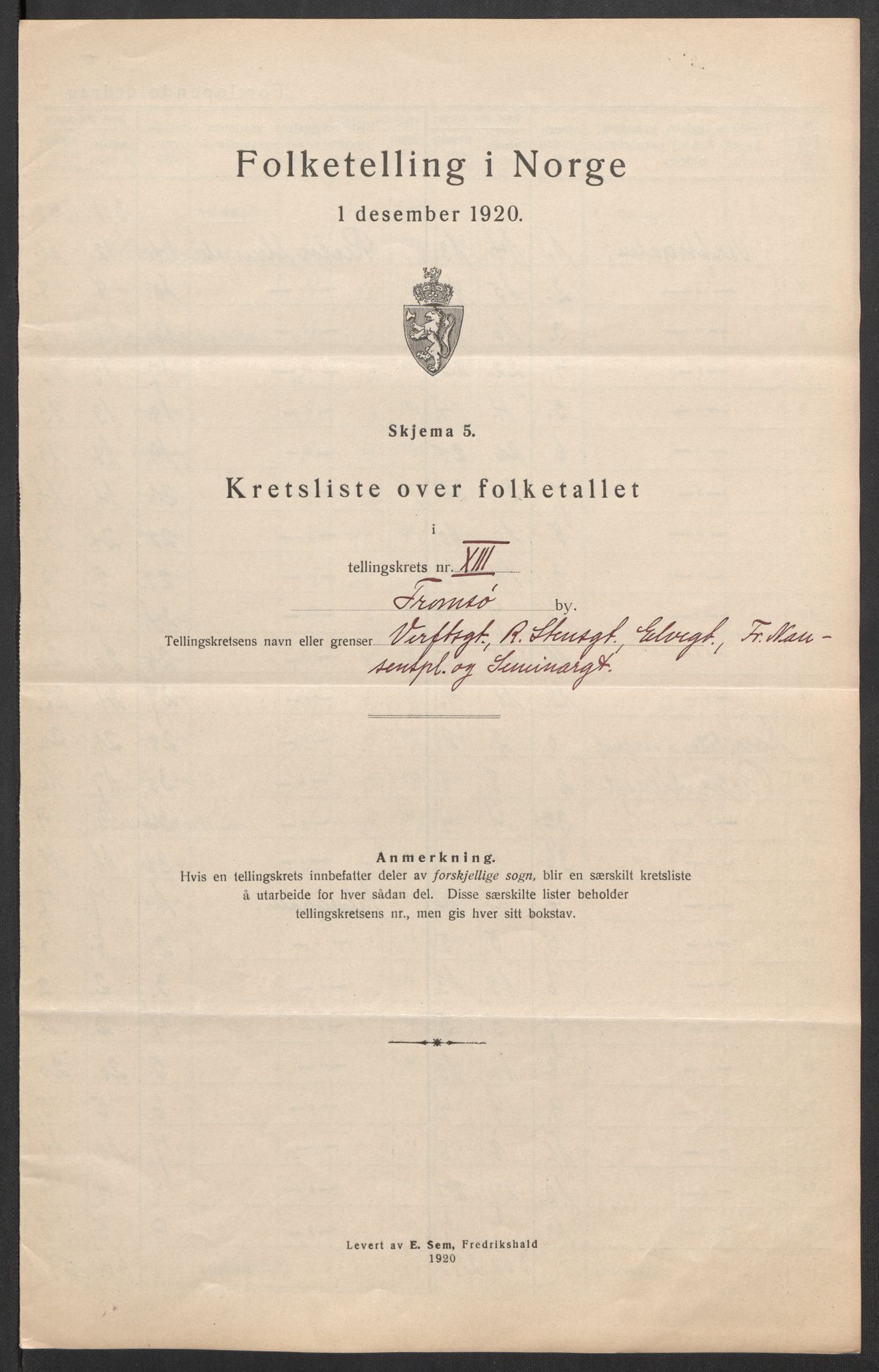 SATØ, 1920 census for Tromsø, 1920, p. 41