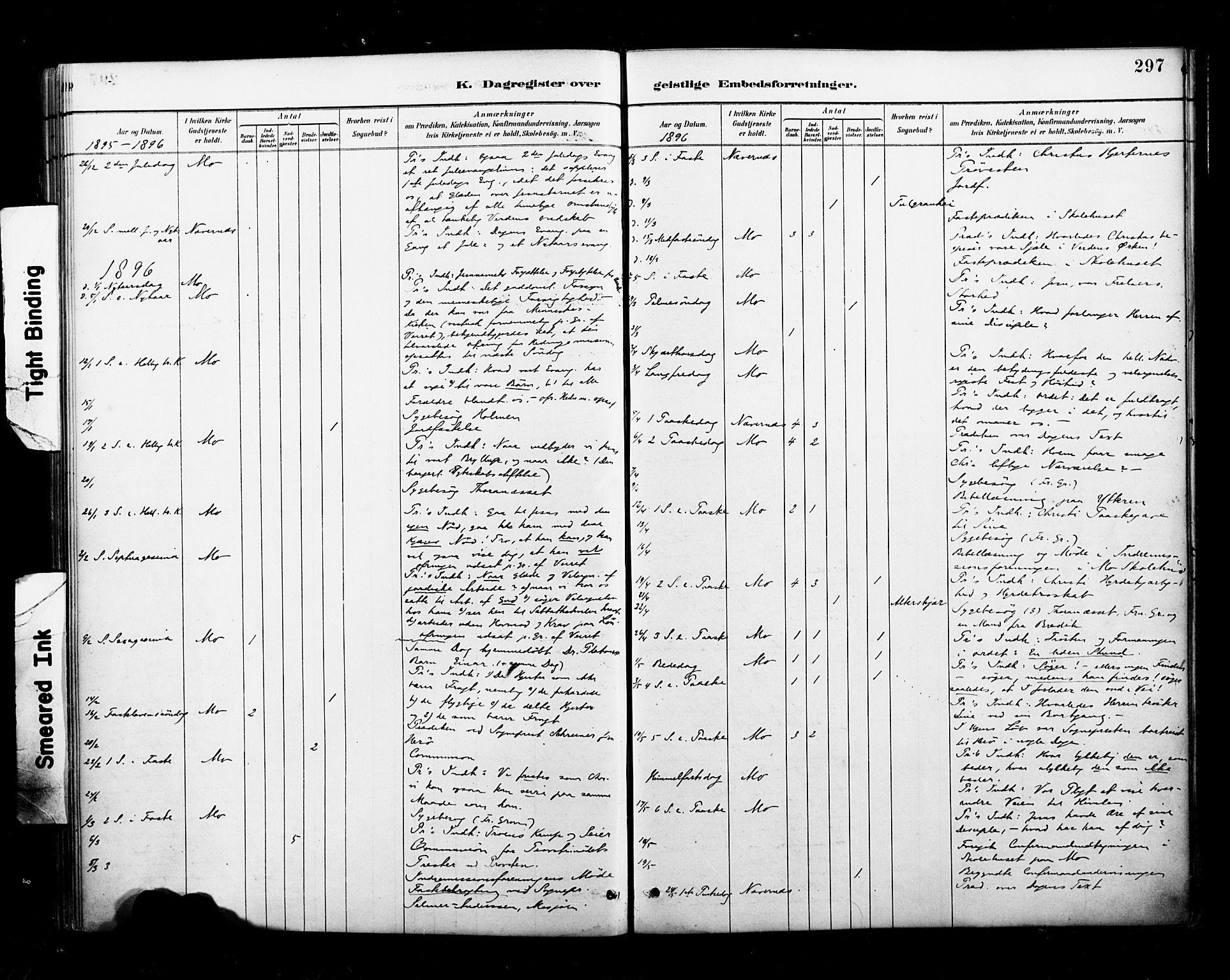 Ministerialprotokoller, klokkerbøker og fødselsregistre - Nordland, AV/SAT-A-1459/827/L0401: Parish register (official) no. 827A13, 1887-1905, p. 297