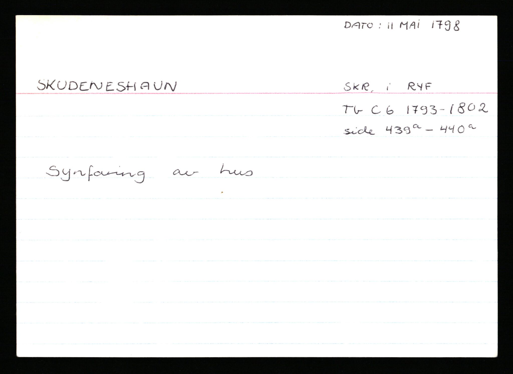Statsarkivet i Stavanger, AV/SAST-A-101971/03/Y/Ym/L0053: Åstedskort sortert etter gårdsnavn: Skudeneshavn - Solbjør, 1600-1950, p. 2