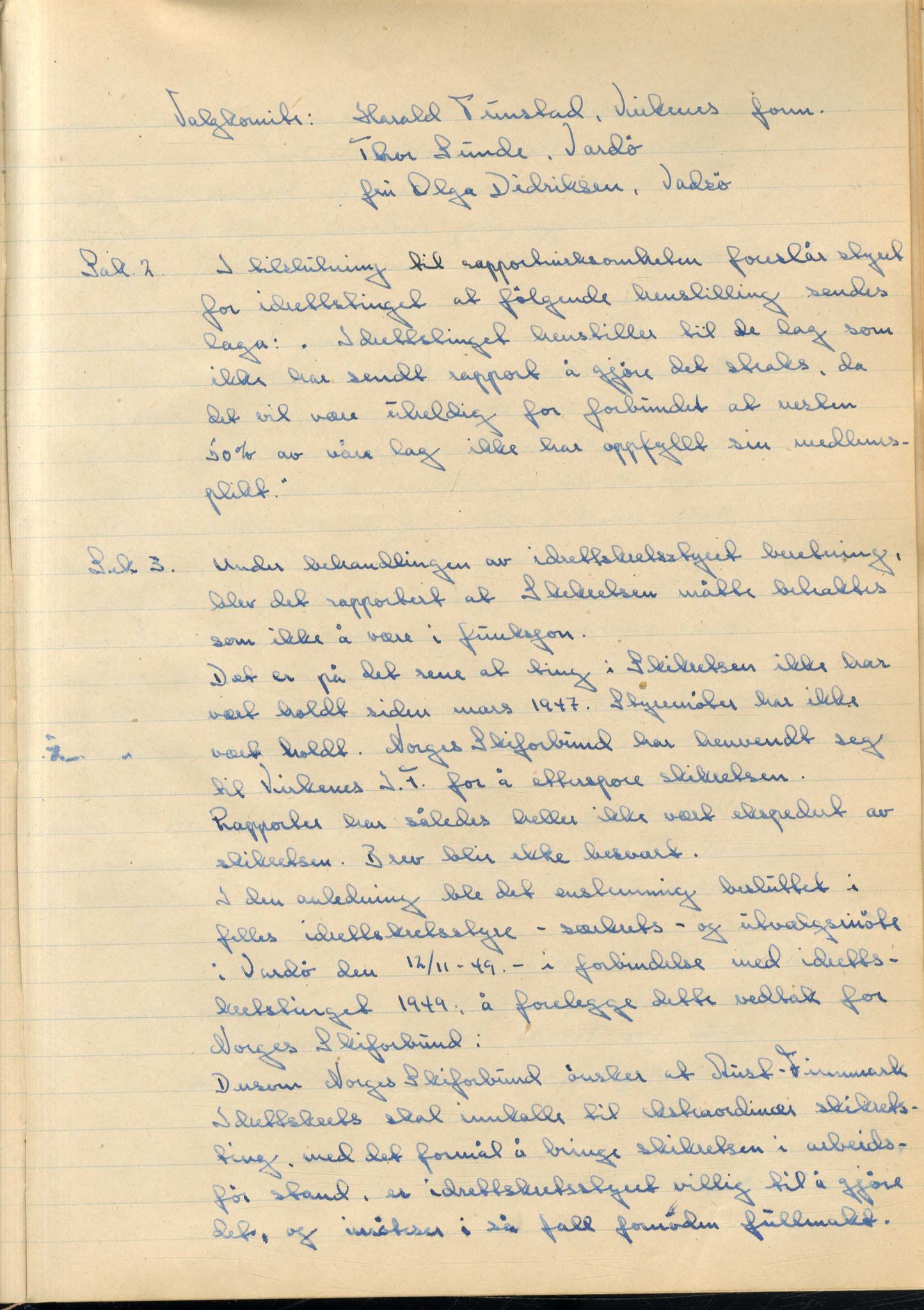 Aust-Finnmark Idrettskrets , FMFB/A-1041/A/L0001: Møteprotokoll for interimstyre, 1945-1951, p. 128