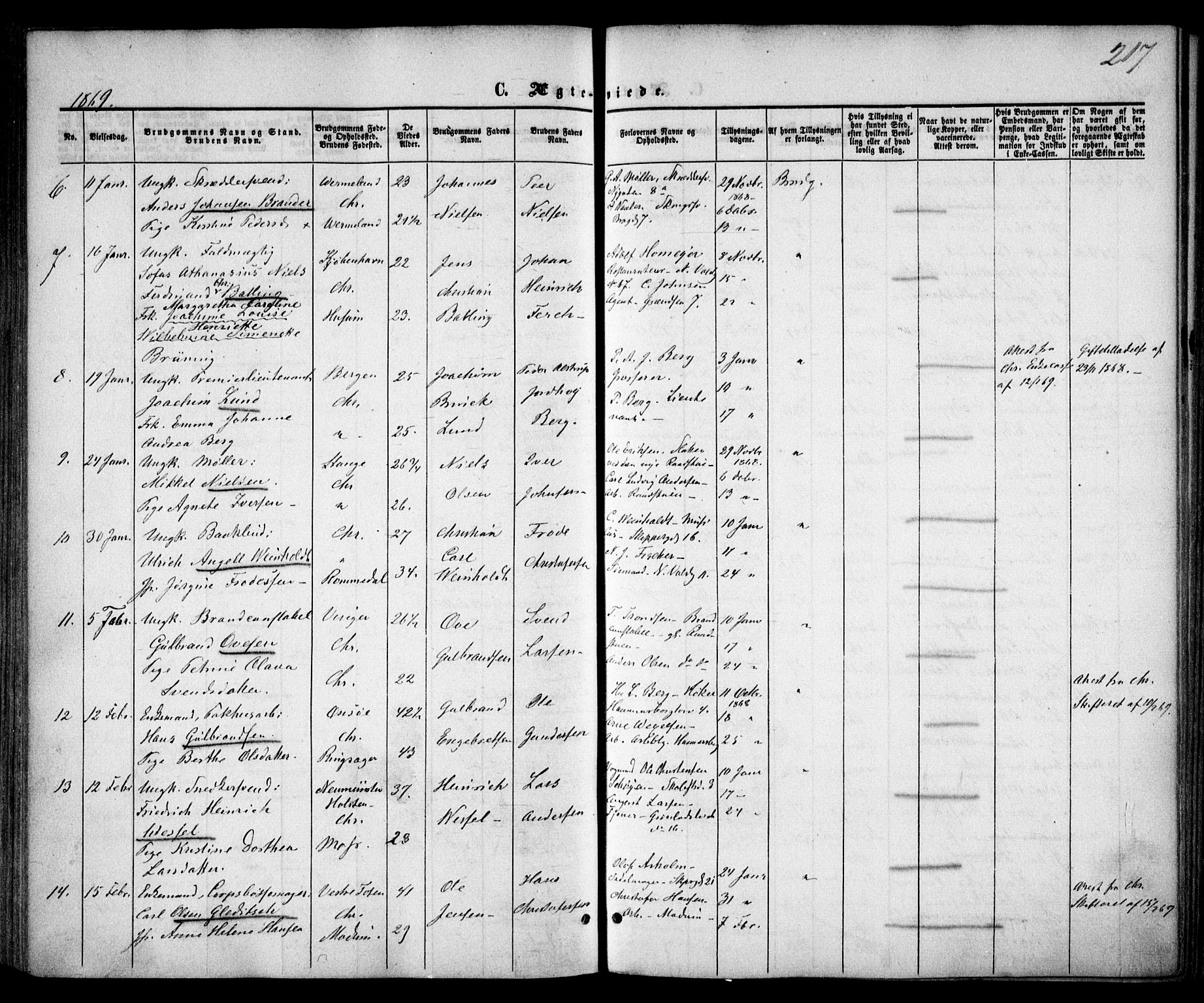 Trefoldighet prestekontor Kirkebøker, SAO/A-10882/F/Fc/L0001: Parish register (official) no. III 1, 1858-1874, p. 217