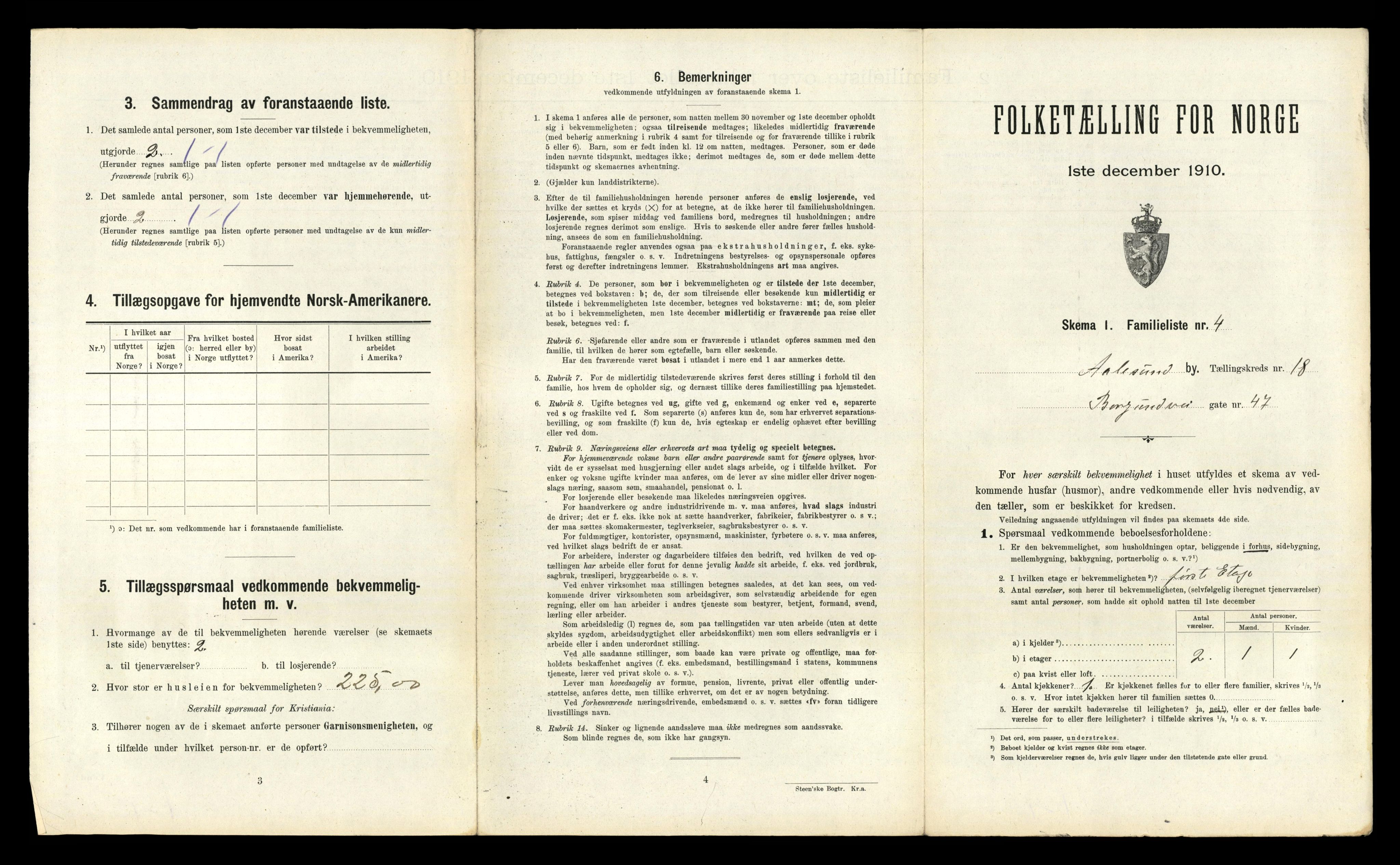 RA, 1910 census for Ålesund, 1910, p. 6909