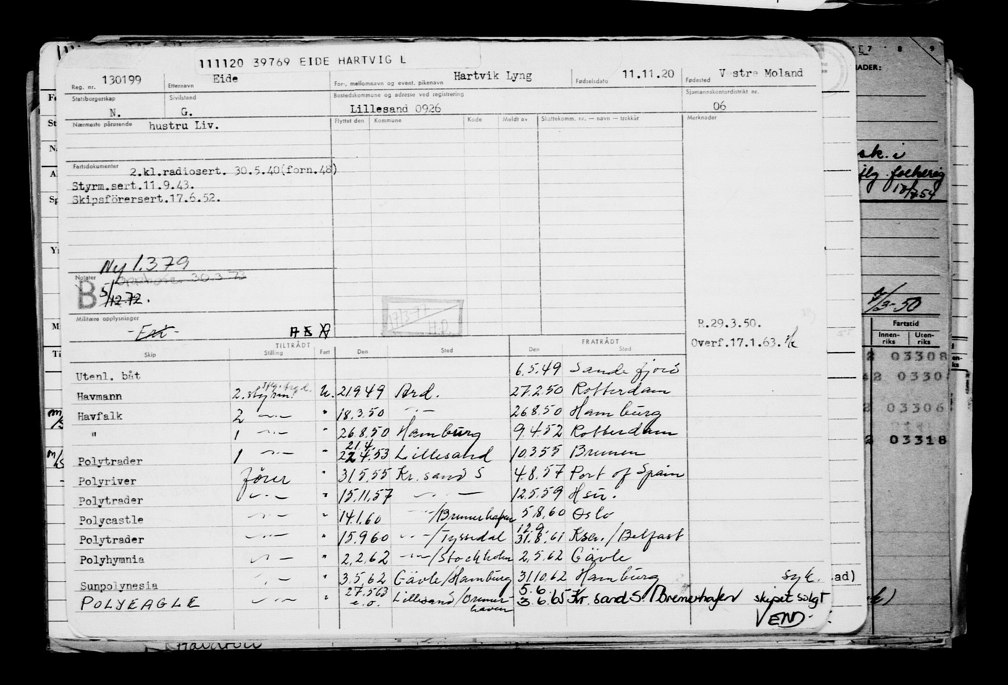 Direktoratet for sjømenn, AV/RA-S-3545/G/Gb/L0187: Hovedkort, 1920, p. 244