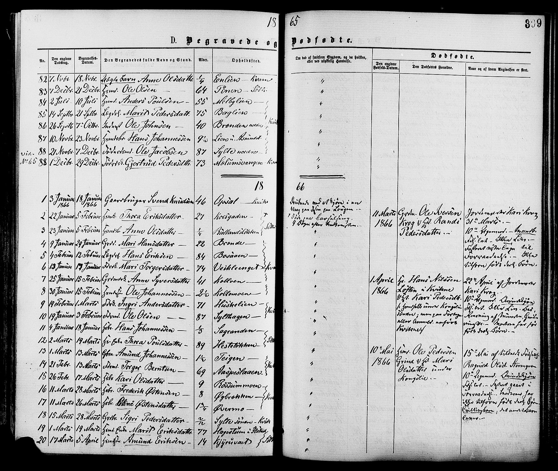 Nord-Fron prestekontor, SAH/PREST-080/H/Ha/Haa/L0002: Parish register (official) no. 2, 1865-1883, p. 399