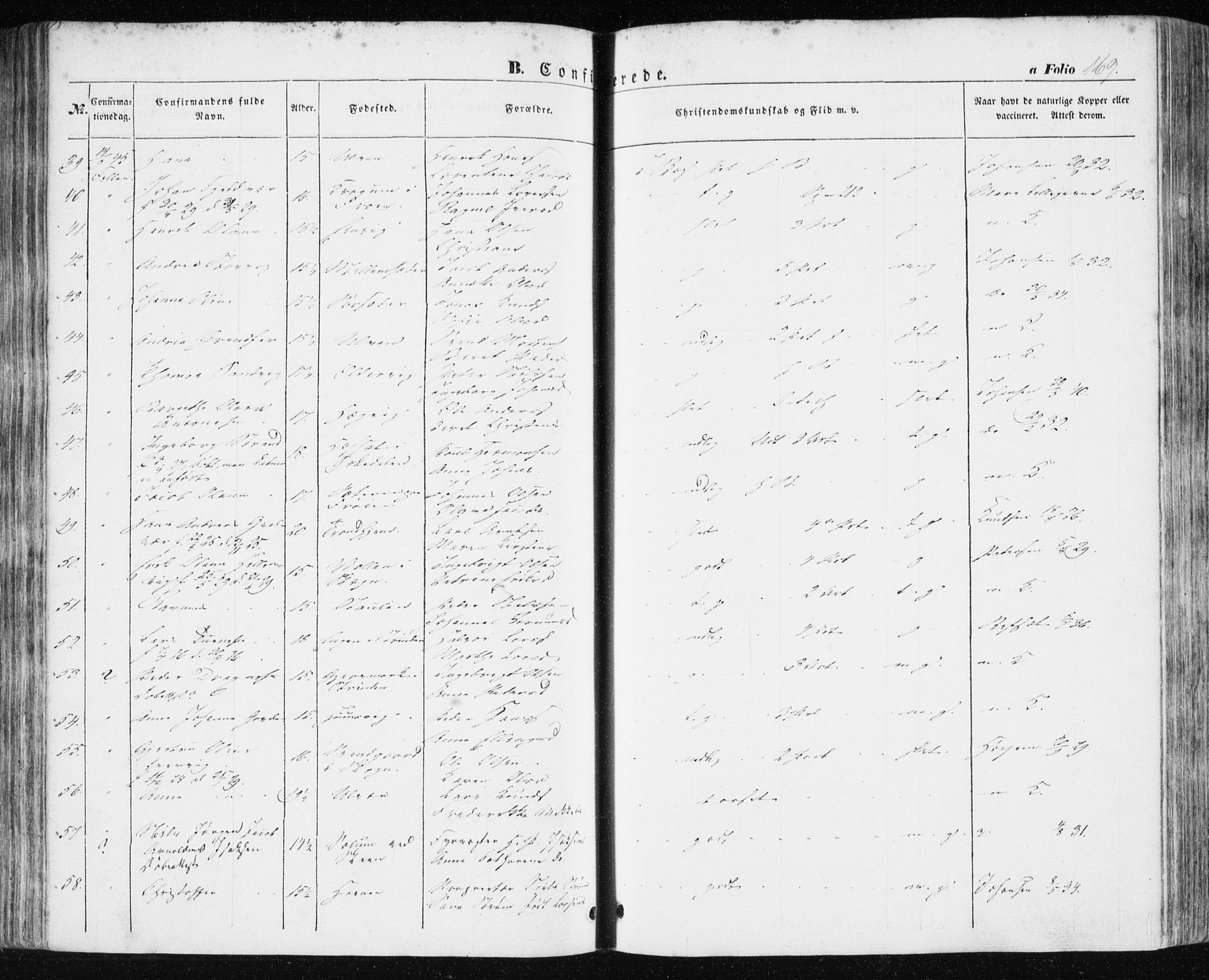 Ministerialprotokoller, klokkerbøker og fødselsregistre - Sør-Trøndelag, AV/SAT-A-1456/634/L0529: Parish register (official) no. 634A05, 1843-1851, p. 169