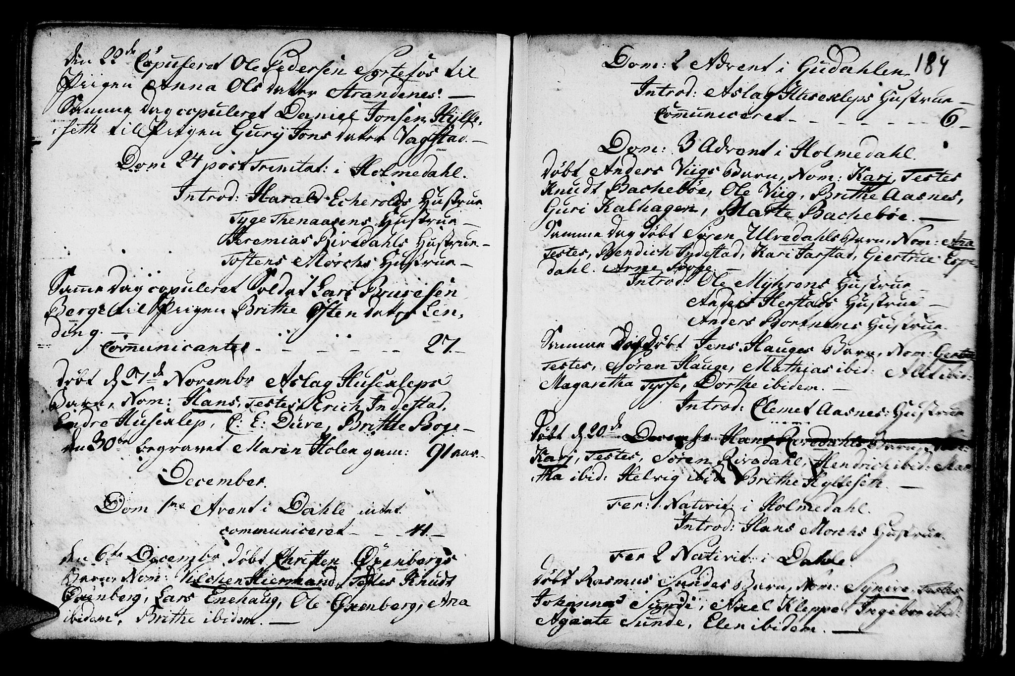 Fjaler sokneprestembete, AV/SAB-A-79801/H/Haa/Haaa/L0001: Parish register (official) no. A 1, 1755-1778, p. 184