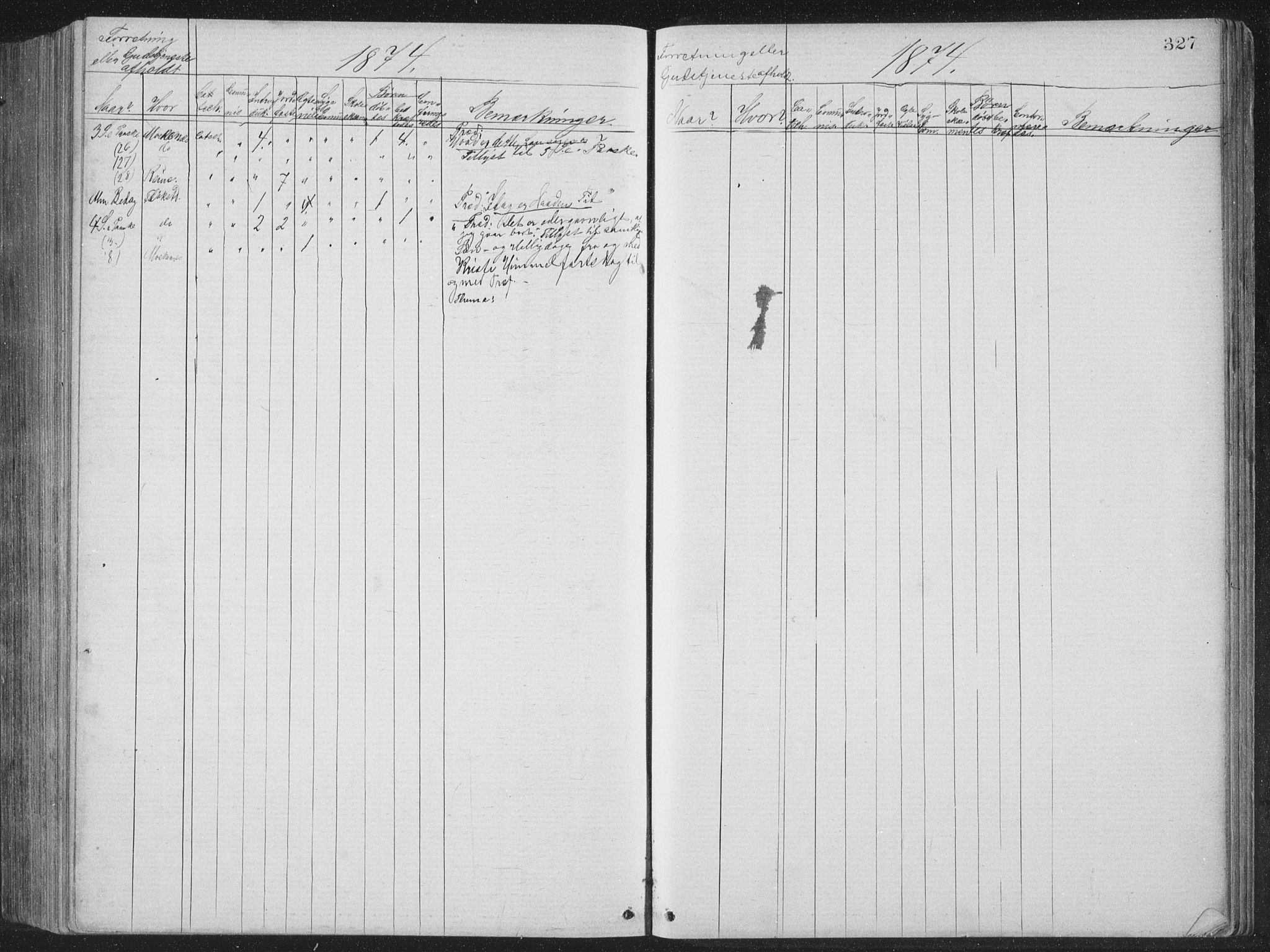 Ministerialprotokoller, klokkerbøker og fødselsregistre - Nordland, AV/SAT-A-1459/885/L1213: Parish register (copy) no. 885C02, 1874-1892, p. 327