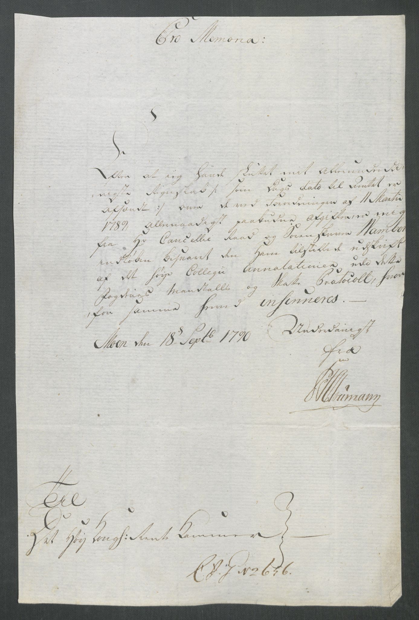 Rentekammeret inntil 1814, Reviderte regnskaper, Mindre regnskaper, AV/RA-EA-4068/Rf/Rfe/L0062: Øvre Romerike fogderi, Øvre Telemark fogderi, 1789, p. 370