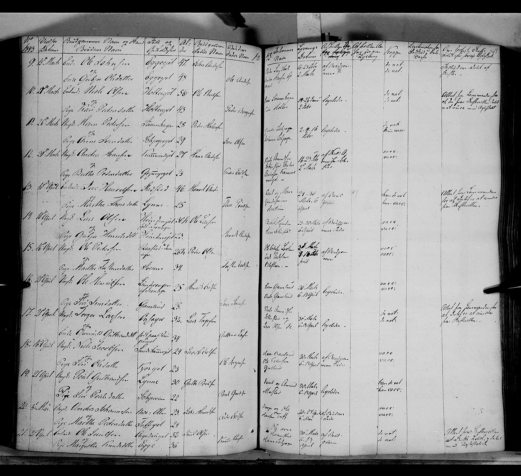 Gran prestekontor, SAH/PREST-112/H/Ha/Haa/L0011: Parish register (official) no. 11, 1842-1856, p. 866-867