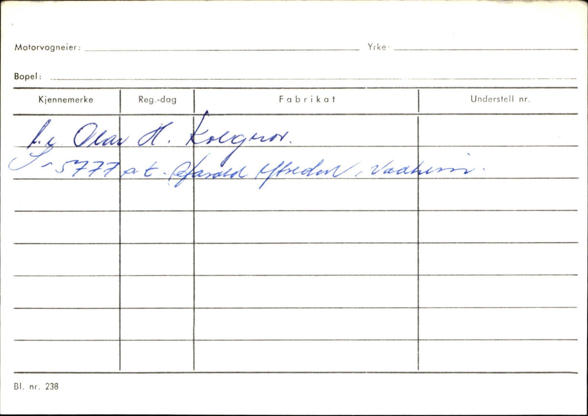 Statens vegvesen, Sogn og Fjordane vegkontor, AV/SAB-A-5301/4/F/L0132: Eigarregister Askvoll A-Å. Balestrand A-Å, 1945-1975, p. 1098